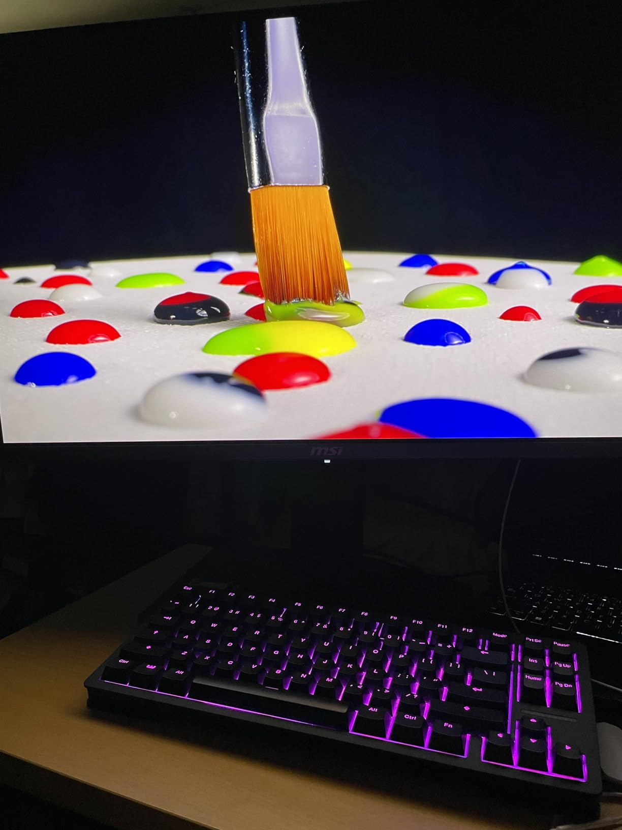 MSI MPG 271QRX QD-OLED, 27 OLED Gaming Monitor, 2560 x 1440 (QHD), 0.03ms Response time, 360Hz, True Black HDR 400, HDMI, DP Port, USB Type C, Tilt, Height, Black - Customer Photo 3