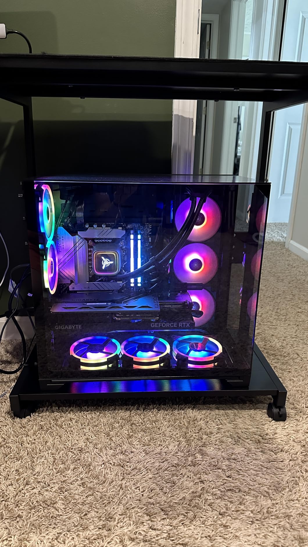 Skytech O11V Gaming PC Desktop, Intel i7 14700K 3.4 GHz (5.5GHz Turbo Boost), NVIDIA RTX 4080 Super 16GB GDDR6X, 2TB Gen4 SSD, 32GB DDR5 RAM 5600 RGB, 1000W Gold ATX 3.0 PSU, 360mm ARGB AIO, Wi-Fi - Customer Photo 2