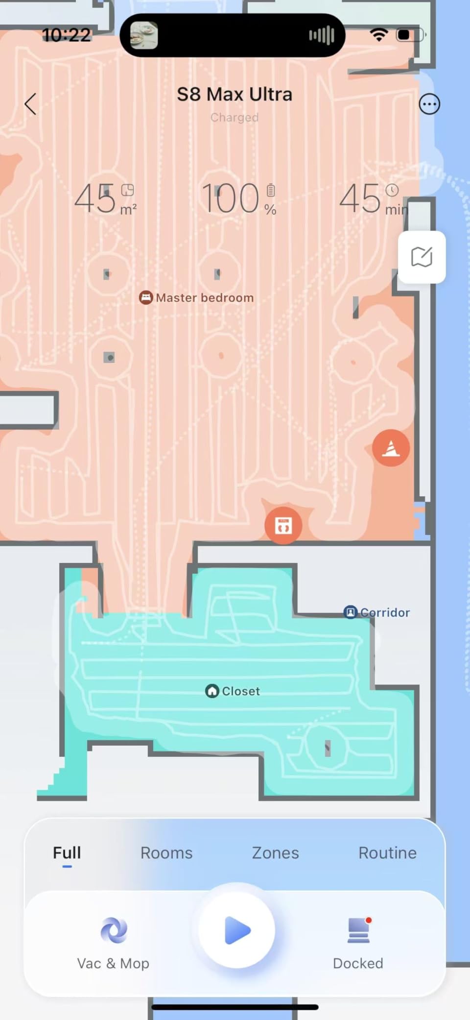 roborock S8 Max Ultra Robot Vacuum and Mop, All-in-One Dock, PreciSense LiDAR Navigation, Smart Dirt Detection, Self-Emptying, 8000Pa Suction for Various Floors, 20mm Auto Lifting for Carpet, Black - Customer Photo 3