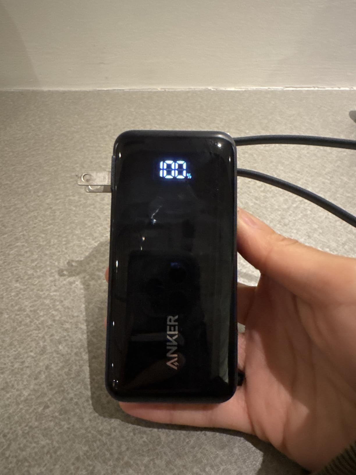Anker Nano 3-in-1 Portable iPhone Charger, 10,000mAh Power Bank with Built-in USB-C Cable and Foldable Wall Plug, 30W Max Battery Pack, Travel Essentials for iPhone 17/16/15 Series, Galaxy, MacBook customer photo 2