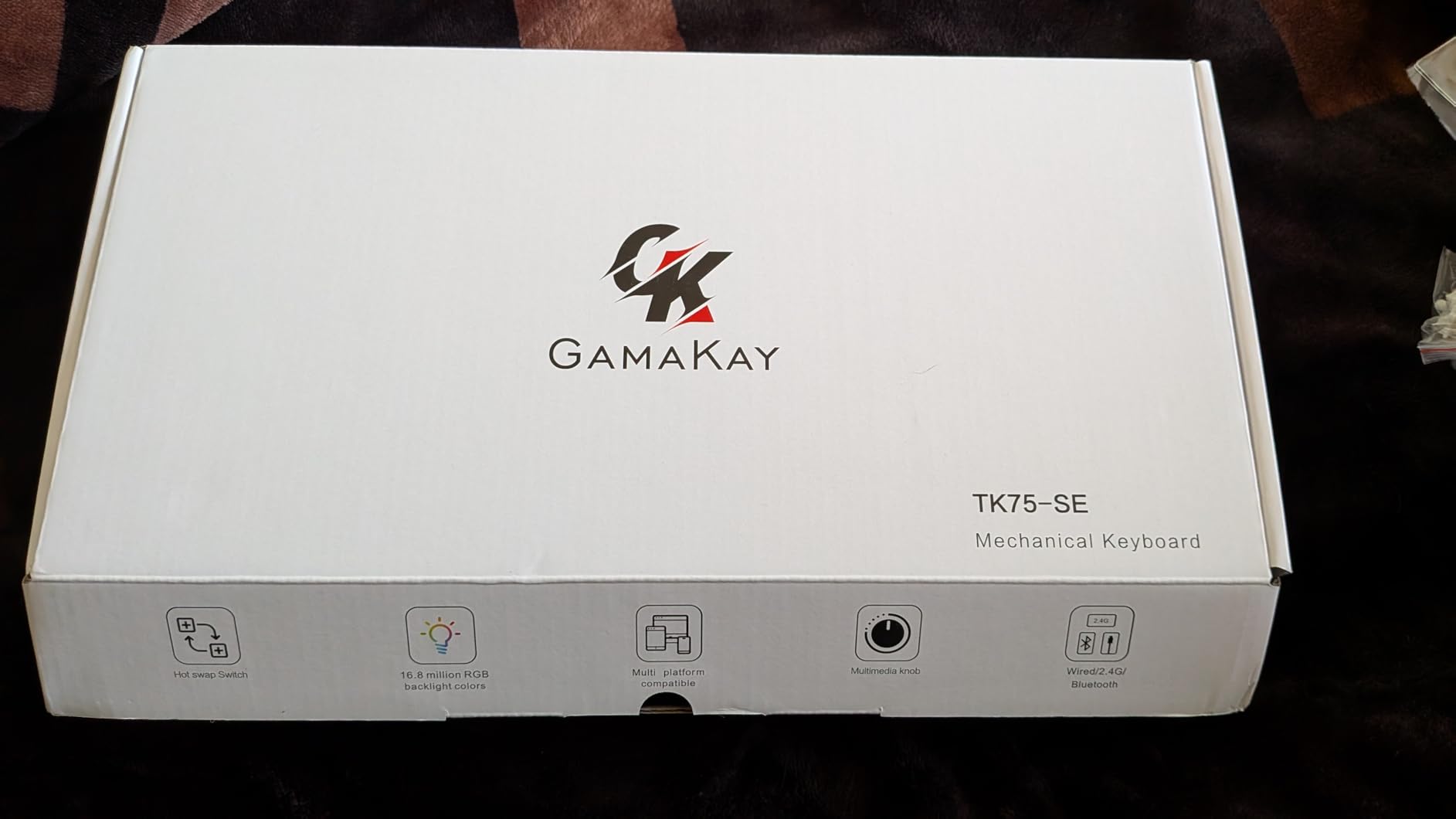 GK GAMAKAY TK75 SE 75% Mechanical Keyboard with Knob Control, Hot Swap RGB Bluetooth 5.0/2.4GHz Wireless/USB-C Wired PBT Cherry Profile 81 Keys Keycaps Gaming Keyboard (Retro-Outemu Brown Switch) Customer Review GK GAMAKAY TK75 SE 75% Mechanical Keyboard with Knob Control, Hot Swap RGB Bluetooth 5.0/2.4GHz Wireless/USB-C Wired PBT Cherry Profile 81 Keys Keycaps Gaming Keyboard (Retro-Outemu Brown Switch) - Customer Photo 2