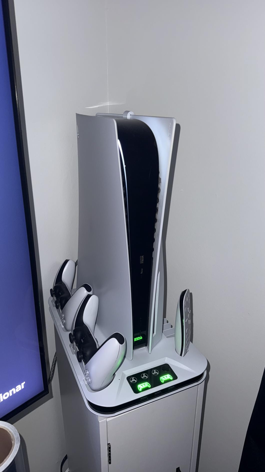 PS5/Slim/Pro Cooling Station with Controller Charging Station for Sony Console Playstation 5 Slim&Standard Disc/Digital Console, PS5 Pro Stand Cooler Accessories Incl Cooling Fan/3 USB Hubs Customer Review PS5/Slim/Pro Cooling Station with Controller Charging Station for Sony Console Playstation 5 Slim&Standard Disc/Digital Console, PS5 Pro Stand Cooler Accessories Incl Cooling Fan/3 USB Hubs - Customer Photo 1