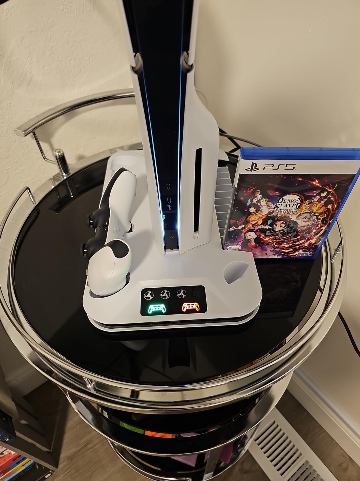 PS5/Slim/Pro Cooling Station with Controller Charging Station for Sony Console Playstation 5 Slim&Standard Disc/Digital Console, PS5 Pro Stand Cooler Accessories Incl Cooling Fan/3 USB Hubs Customer Review PS5/Slim/Pro Cooling Station with Controller Charging Station for Sony Console Playstation 5 Slim&Standard Disc/Digital Console, PS5 Pro Stand Cooler Accessories Incl Cooling Fan/3 USB Hubs - Customer Photo 4