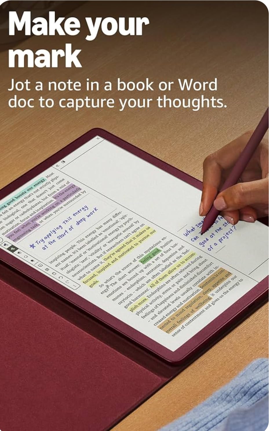 Kindle Scribe (16GB) - Your notes, documents and books, all in one place. With built-in AI notebook summarization. Includes Premium Pen - Tungsten customer photo 2