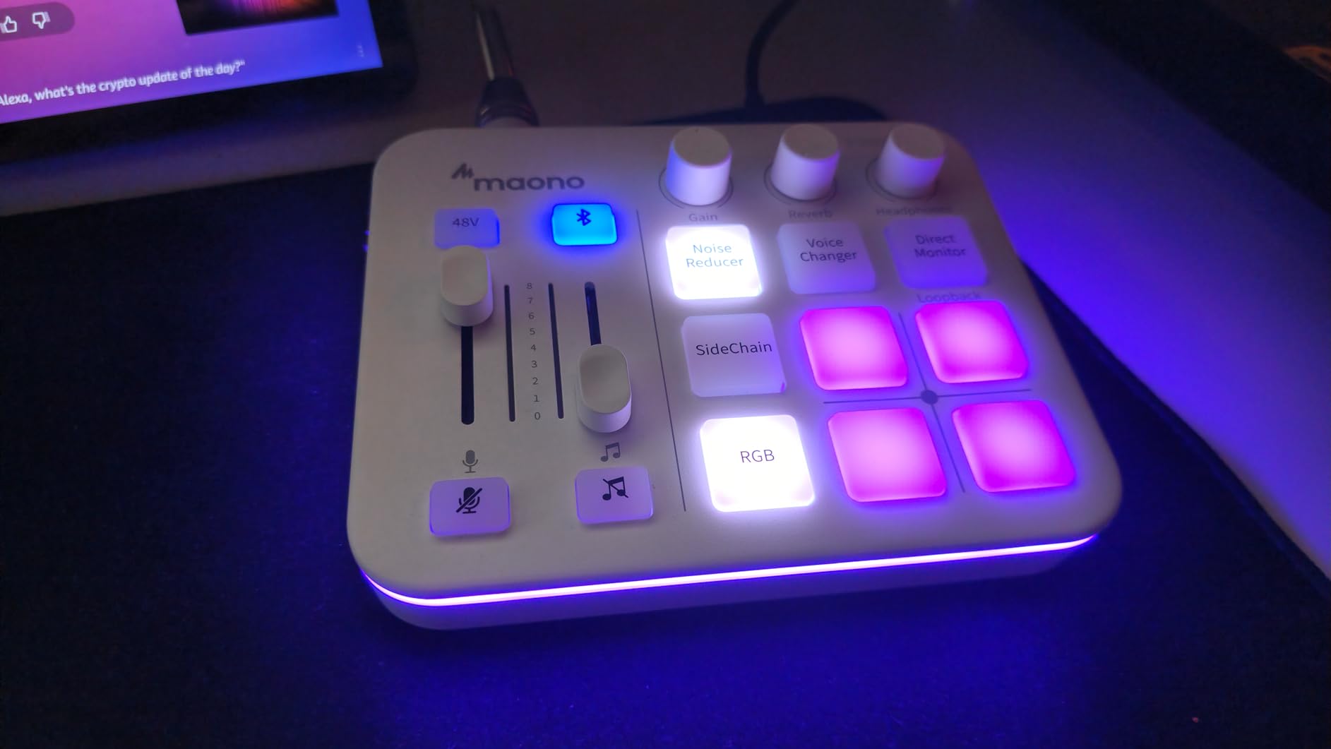 MAONO Gaming Audio Mixer, Audio Interface with Pro-preamp, RGB, Bluetooth, 48V Phantom Power for Live Streaming, Podcasting, Content Create, Gaming MaonoCaster G1 NEO (Not for USB Mic) Customer Review MAONO Gaming Audio Mixer, Audio Interface with Pro-preamp, RGB, Bluetooth, 48V Phantom Power for Live Streaming, Podcasting, Content Create, Gaming MaonoCaster G1 NEO (Not for USB Mic) - Customer Photo 1