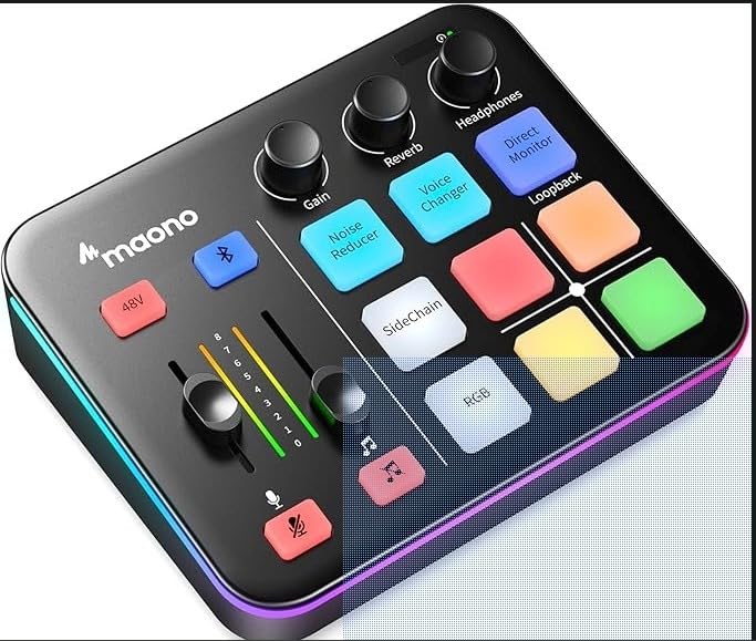 MAONO Gaming Audio Mixer, Audio Interface with Pro-preamp, RGB, Bluetooth, 48V Phantom Power for Live Streaming, Podcasting, Content Create, Gaming MaonoCaster G1 NEO (Not for USB Mic) Customer Review MAONO Gaming Audio Mixer, Audio Interface with Pro-preamp, RGB, Bluetooth, 48V Phantom Power for Live Streaming, Podcasting, Content Create, Gaming MaonoCaster G1 NEO (Not for USB Mic) - Customer Photo 3