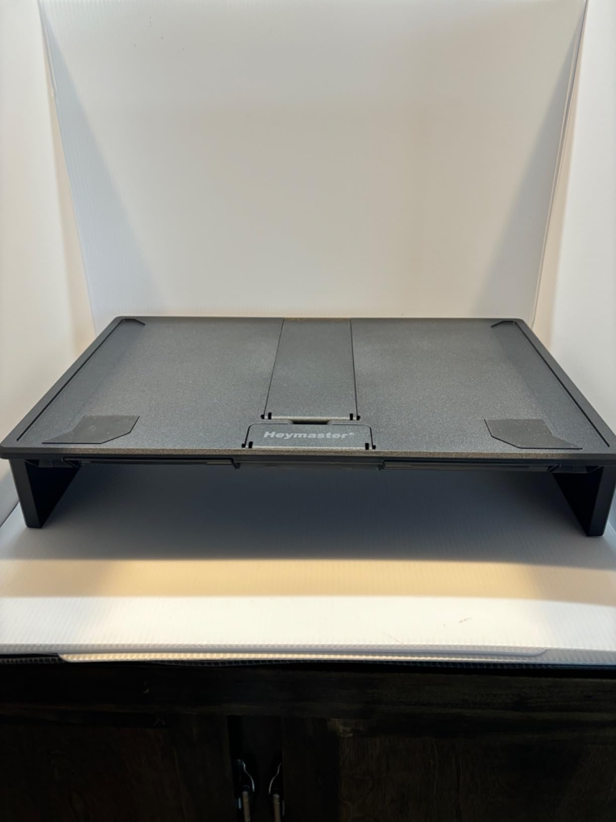 Heymaster Monitor Stand for Desk, Gaming Monitor Riser with RGB Light, Foldable Computer Monitor Stand Riser, Desk Organizers and Accessories for Desktop, Printer (Black) Customer Review Heymaster Monitor Stand for Desk, Gaming Monitor Riser with RGB Light, Foldable Computer Monitor Stand Riser, Desk Organizers and Accessories for Desktop, Printer (Black) - Customer Photo 2