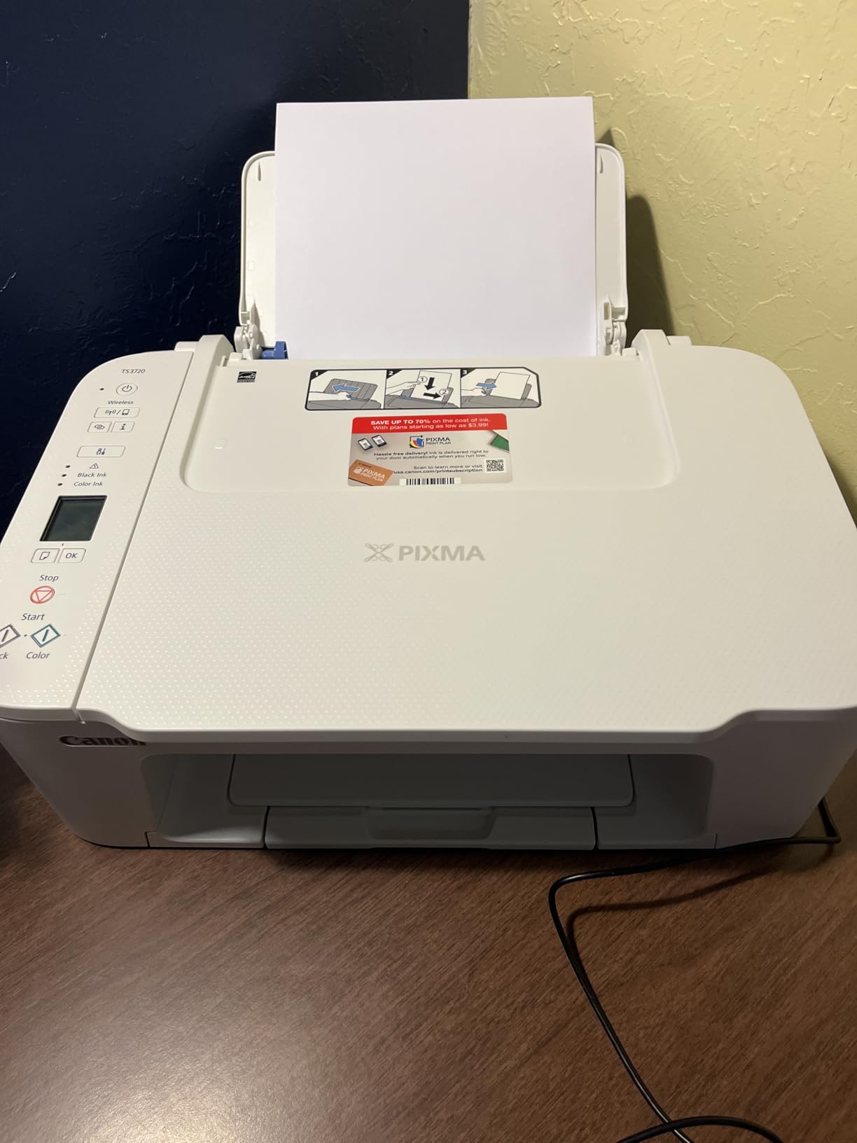 Canon PIXMA TS3720 Wireless All-in-One Printer for Basic Home Printing, White Customer Review Canon PIXMA TS3720 Wireless All-in-One Printer for Basic Home Printing, White - Customer Photo 2