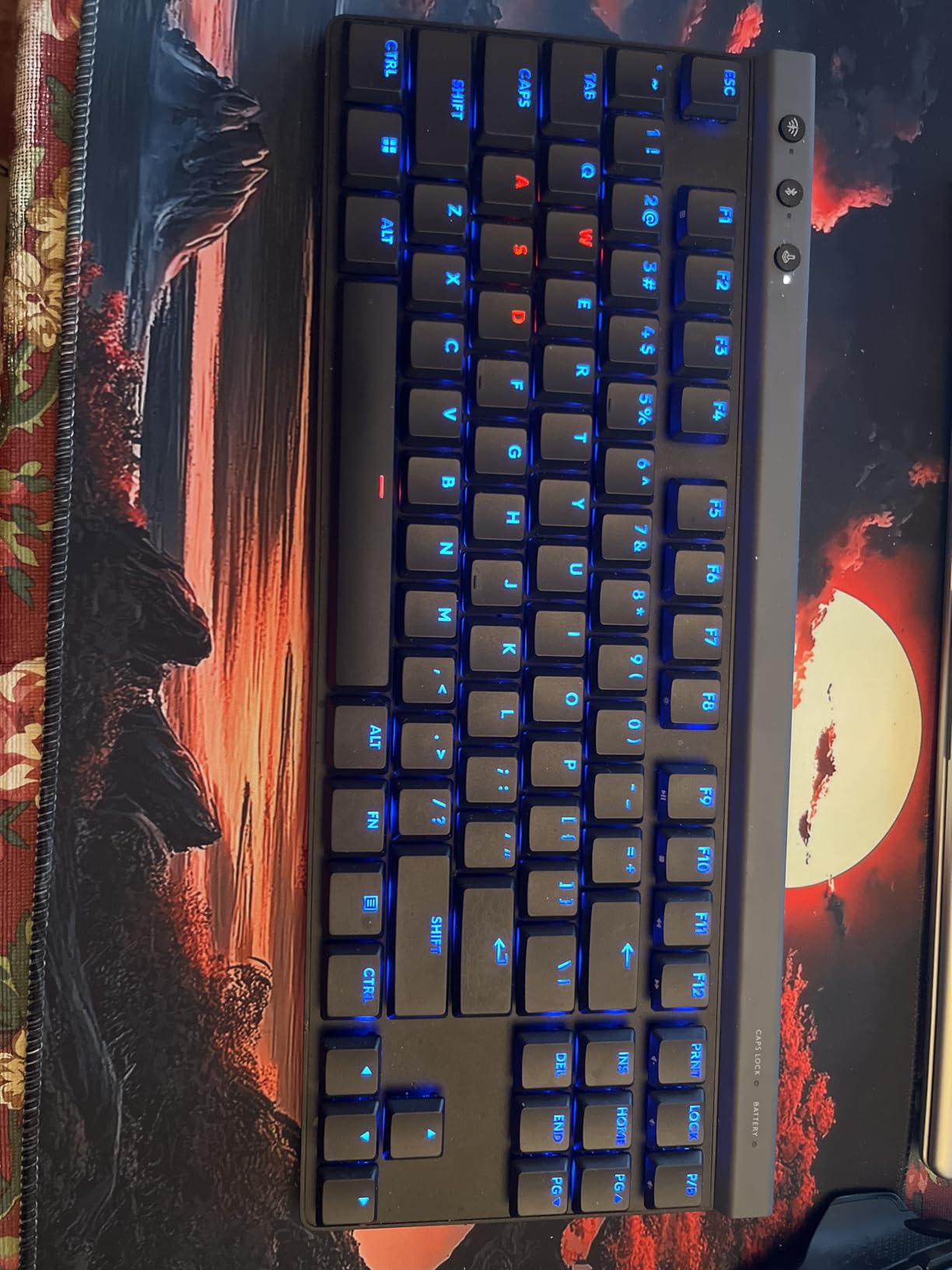 Logitech G515 Lightspeed TKL Low Profile Wireless Gaming Keyboard, LIGHTSYNC RGB, Thin Tenkeyless Design, Double-Shot PBT Keycaps, Linear (Red) Mechanical Switches - Black Customer Review Logitech G515 Lightspeed TKL Low Profile Wireless Gaming Keyboard, LIGHTSYNC RGB, Thin Tenkeyless Design, Double-Shot PBT Keycaps, Linear (Red) Mechanical Switches - Black - Customer Photo 2