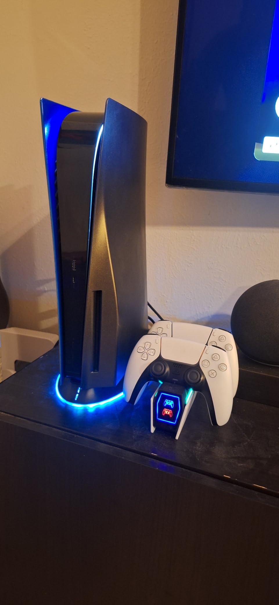 Cooling Stand with Dual Fans,Cooling Station Built-in RGB Light,for Host Battery,Compatible with PS5 Slim&PS5 Pro(All Version) Customer Review Cooling Stand with Dual Fans,Cooling Station Built-in RGB Light,for Host Battery,Compatible with PS5 Slim&PS5 Pro(All Version) - Customer Photo 1