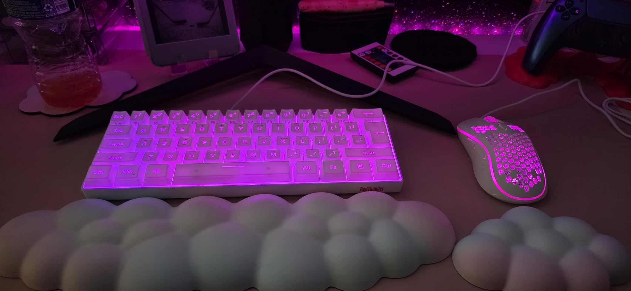 RedThunder 60% Gaming Keyboard and Mouse Combo, Ultra-Compact 61-Key RGB Backlit Mini Keyboard, Lightweight 7200 DPI Honeycomb Optical Mouse, RGB Wired Gaming Set for PC PS5 Xbox Gamer(Black-White) - Customer Photo 1