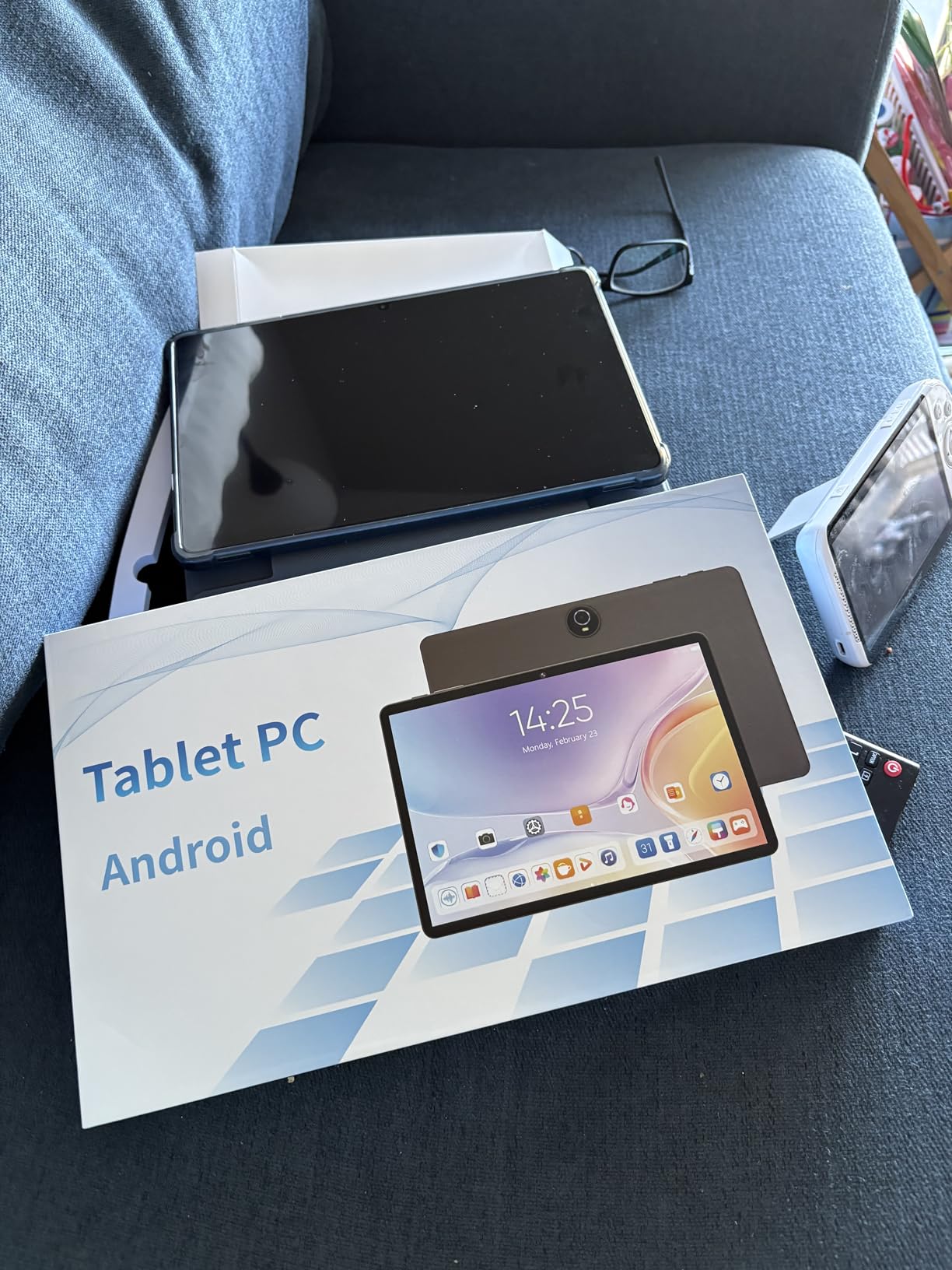 Android 15 Tablet,11 Inch Tablets with Octa Core Processor, 12GB RAM + 128GB ROM 1TB Expand, Widevine L1, 8000mAh Battery, 2.4/5Ghz Dual Band WiFi/GPS/FM Radio,5/8MP Cameras, Case Included - Blue - Customer Photo 2
