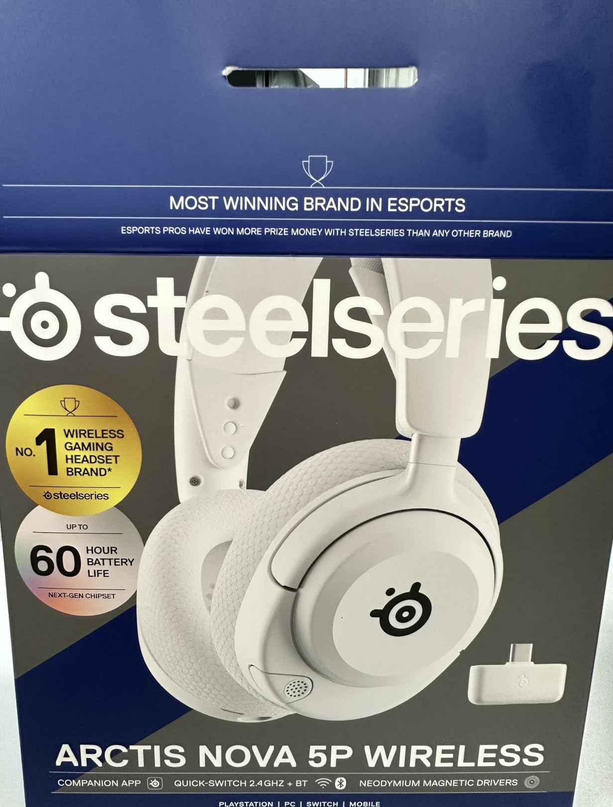 SteelSeries Arctis Nova 5 Wireless Multi-System Gaming Headset — Neodymium Magnetic Drivers — 100+ Audio Presets — 60 HR Battery — 2.4GHz or BT — ClearCast Gen2.X Mic — PC, PS5, PS4, Switch, Mobile - Customer Photo 1