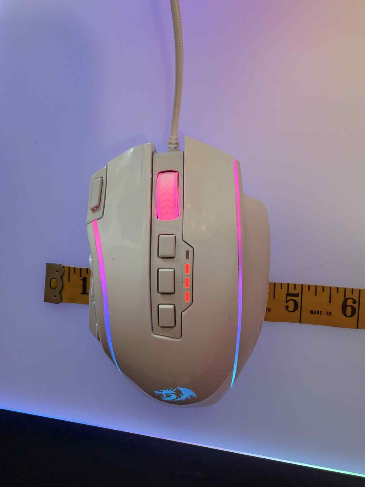 Redragon Gaming Mouse, MMO Mouse Gaming UP 12400 DPI, 19 Macro Programmable Buttons, RGB Mouse with 12 Side Buttons, 8 * 2.4g Weight Tuning for PC Laptop MOBA FPS, M901K, Black Customer Review Redragon Gaming Mouse, MMO Mouse Gaming UP 12400 DPI, 19 Macro Programmable Buttons, RGB Mouse with 12 Side Buttons, 8 * 2.4g Weight Tuning for PC Laptop MOBA FPS, M901K, Black - Customer Photo 2