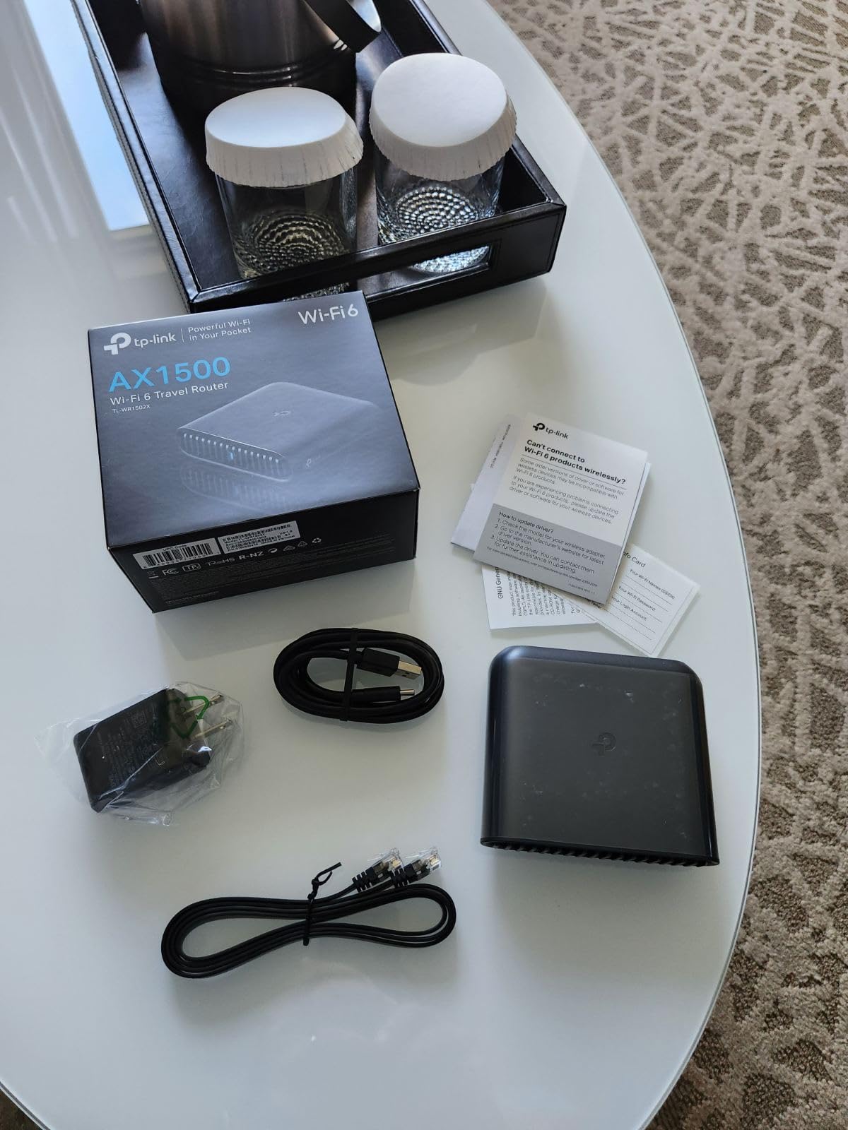 TP-Link Ultra-Portable Wi-Fi 6 AX1500 Travel Router TL-WR1502X | Easy Public WiFi Sharing | Hotel/RV/Travel Approved | Phone WiFi Tether | USB C Powered | Multi-Mode | Tether App | Durable Design Customer Review TP-Link Ultra-Portable Wi-Fi 6 AX1500 Travel Router TL-WR1502X | Easy Public WiFi Sharing | Hotel/RV/Travel Approved | Phone WiFi Tether | USB C Powered | Multi-Mode | Tether App | Durable Design - Customer Photo 1