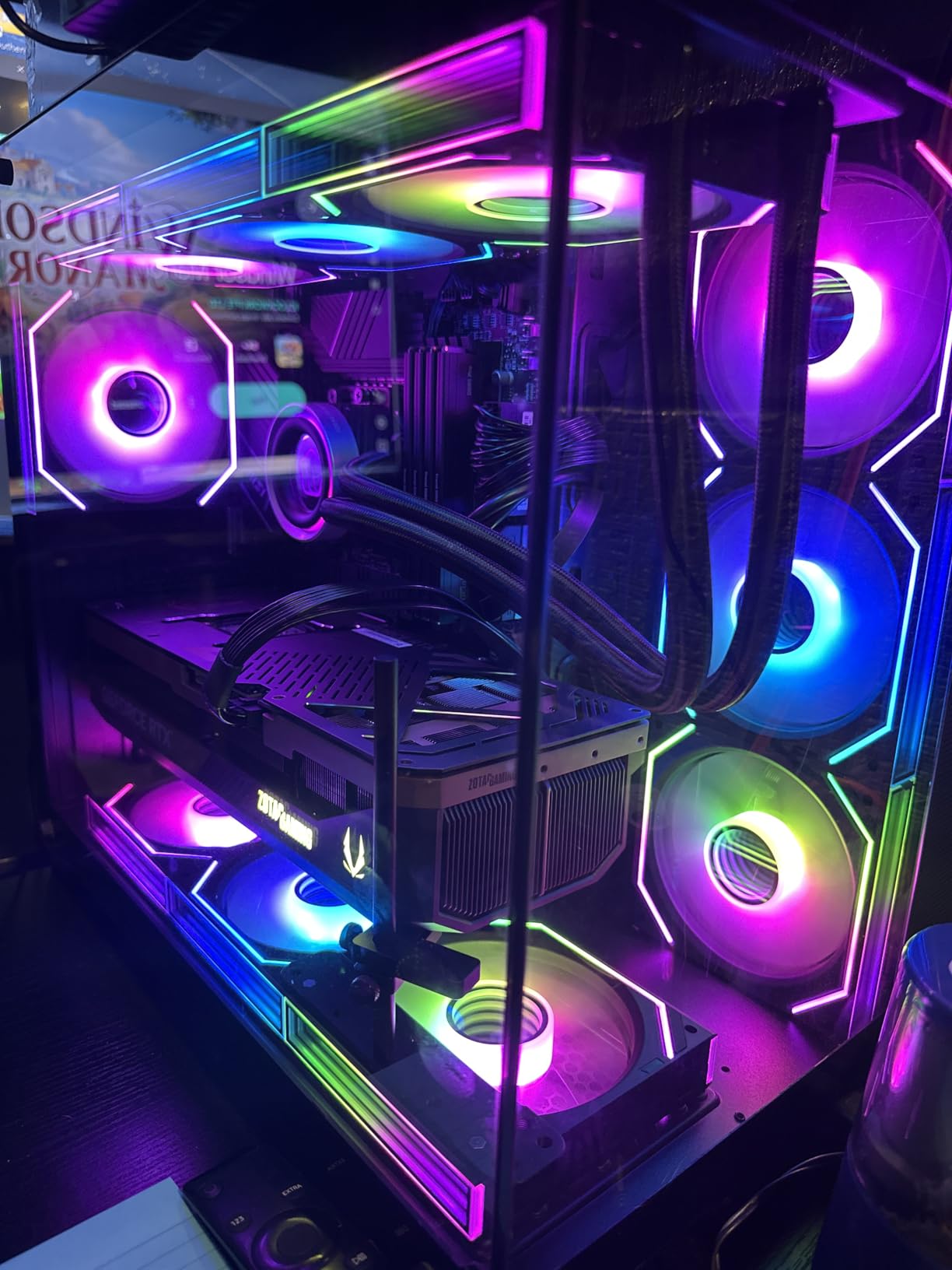 Panorama XL RTX 5080, 24-Core i9-14900KF, 64GB DDR5 RAM, 2TB Gen4 SSD, 360mm Liquid Cooled Gaming Desktop PC w/Windows 11 Pro, 3 Year Warranty, RGB Keyboard+Mouse, Internal WiFi 6E, 3X DP, HDMI - Customer Photo 1