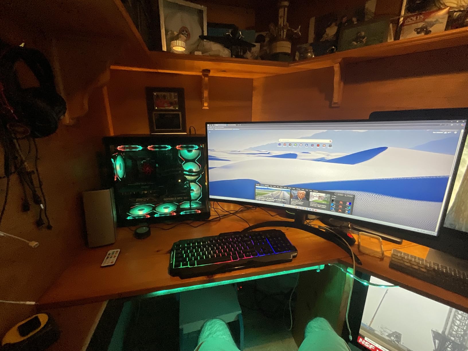 Panorama XL RTX 5080, 24-Core i9-14900KF, 64GB DDR5 RAM, 2TB Gen4 SSD, 360mm Liquid Cooled Gaming Desktop PC w/Windows 11 Pro, 3 Year Warranty, RGB Keyboard+Mouse, Internal WiFi 6E, 3X DP, HDMI - Customer Photo 3