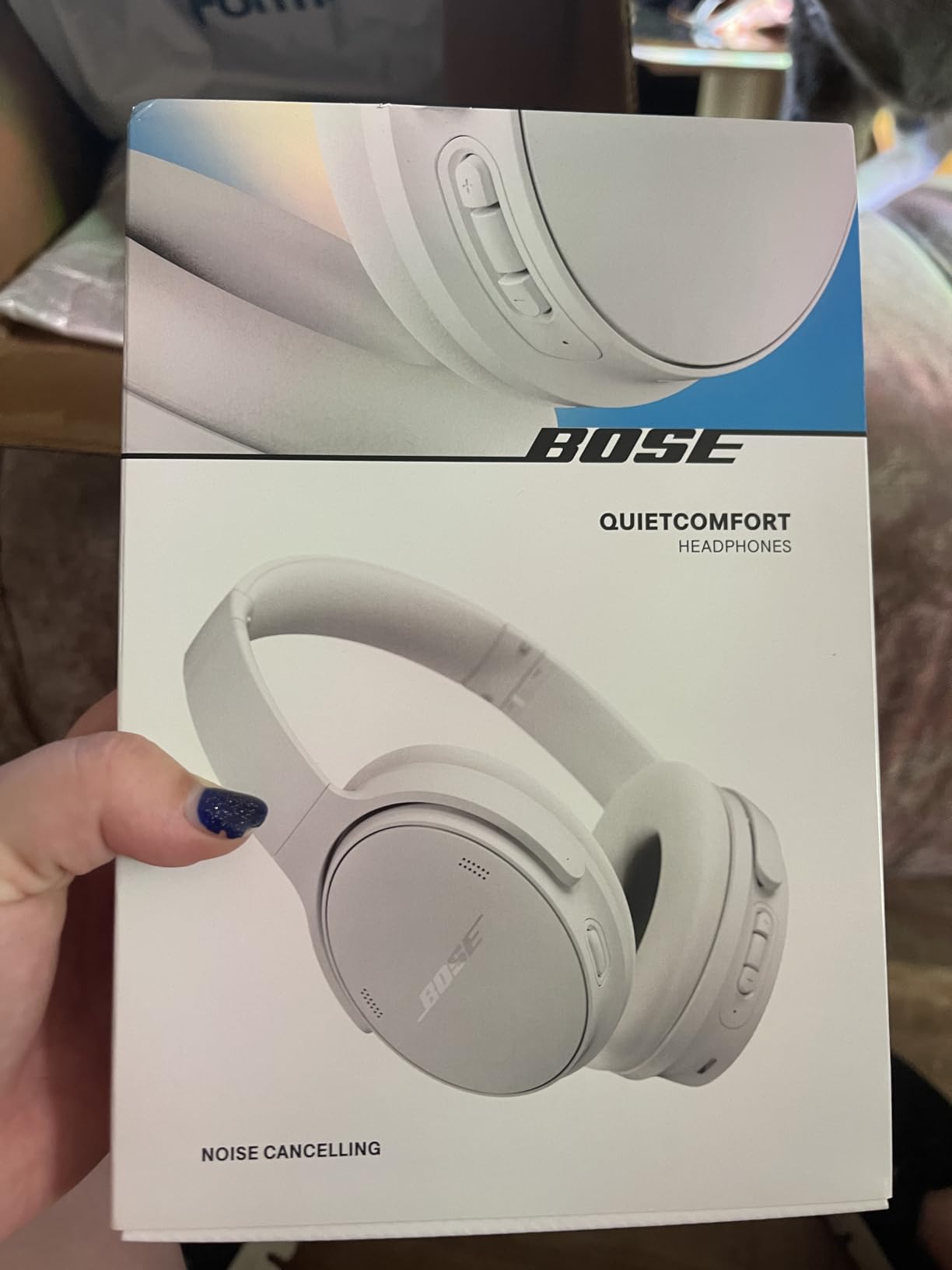 Bose QuietComfort Bluetooth Headphones, Wireless Headphones with Active Over Ear Noise Cancelling and Mic, Deep Bass, Up to 24 Hours of Playtime, Blue Dusk - Limited Edition Color - Customer Photo 2