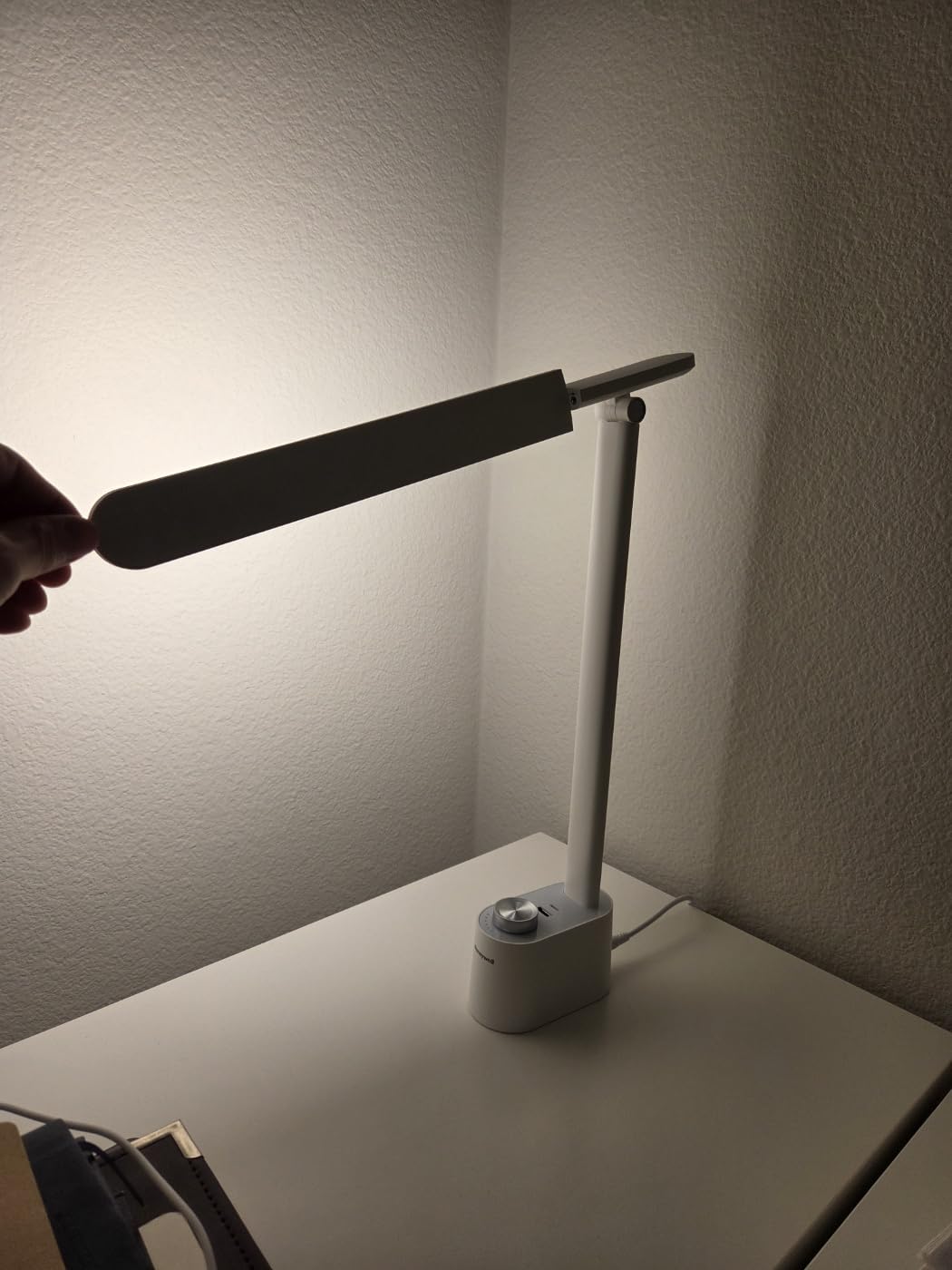 Honeywell Upgraded LED Desk Lamp - H01 Pro Sunturalux™ Foldable Desk Light with USB A+C Charging Ports, 3 Color Modes Dimmable Table Lamp for Home Office Reading(Black) - Customer Photo 3