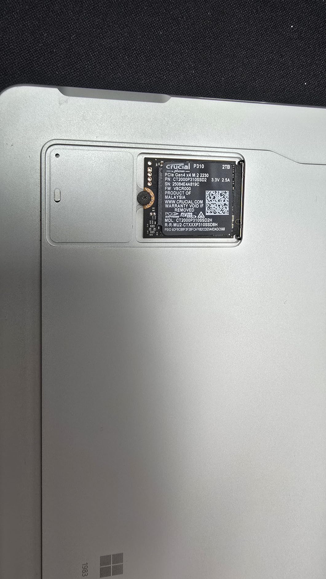 Crucial P310 1TB M.2 2230 SSD, PCIe Gen4 NVMe, Up to 7,100MB/s, Internal Solid State Drive, Ideal for Steam Deck, ASUS ROG Ally, MSI Claw, Mini PCs & Ultrabooks - CT1000P310SSD2 Customer Review Crucial P310 1TB M.2 2230 SSD, PCIe Gen4 NVMe, Up to 7,100MB/s, Internal Solid State Drive, Ideal for Steam Deck, ASUS ROG Ally, MSI Claw, Mini PCs & Ultrabooks - CT1000P310SSD2 - Customer Photo 3