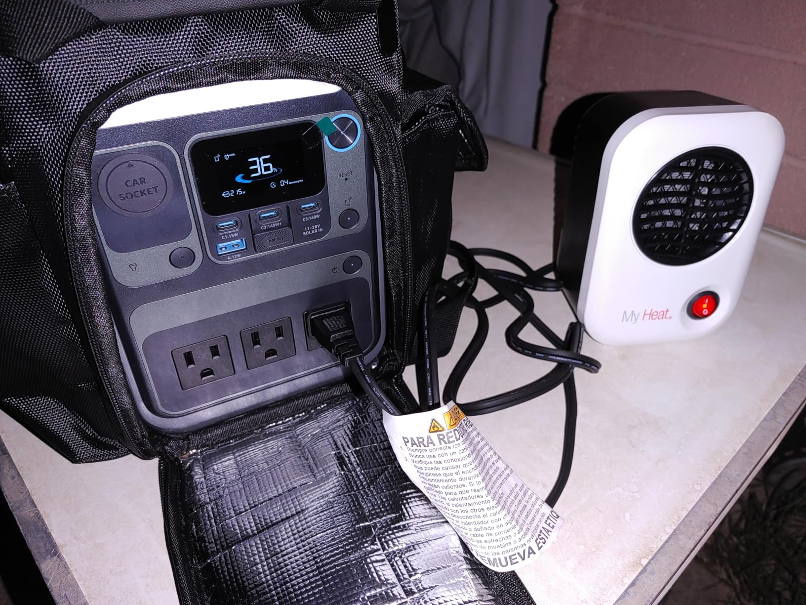 Anker Portable Power Station SOLIX C300, 288Wh LiFePO4 Battery, 300W (600W Surge) Solar Generator, 140W Two-Way Fast Charging, for Outdoor Camping, Traveling, and Emergencies (Solar Panel Optional) - Customer Photo 4