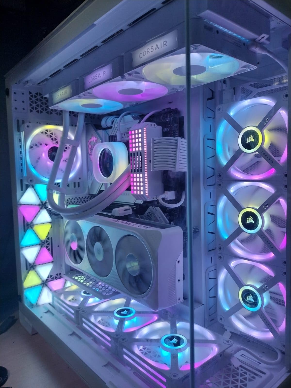 CORSAIR iCUE Link Titan 360 RX RGB Liquid CPU Cooler – 360mm AIO – Low-Noise – FlowDrive Cooling Engine – Intel LGA 1851/1700, AMD AM5/AM4 – 3X RX120 RGB Fans – iCUE Link System Hub Included – Black - Customer Photo 3