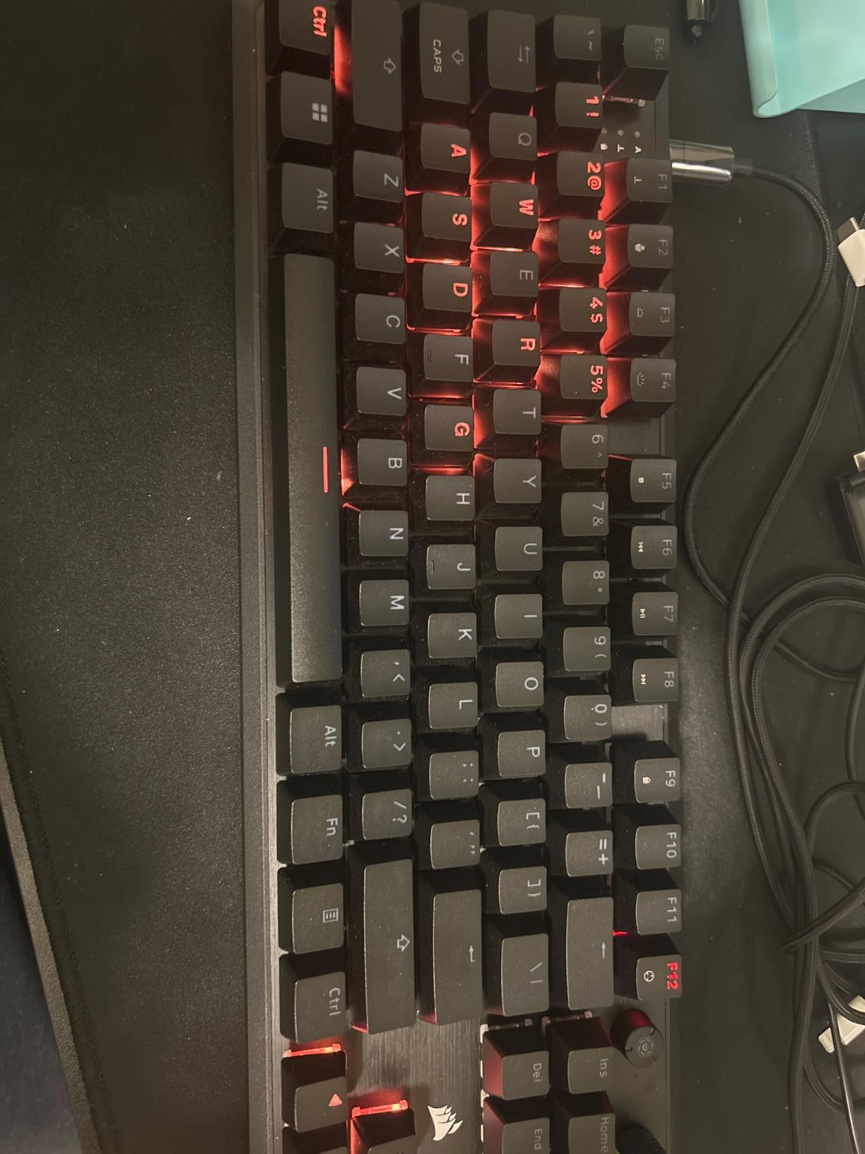 Corsair K70 CORE TKL RGB Tenkeyless Mechanical Wired Gaming Keyboard – Pre-Lubed MLX Red v2 Linear Switches, SOCD, ABS Double-Shot Keycaps, Sound Dampening, 1000Hz Polling, QWERTY NA – Black - Customer Photo 1