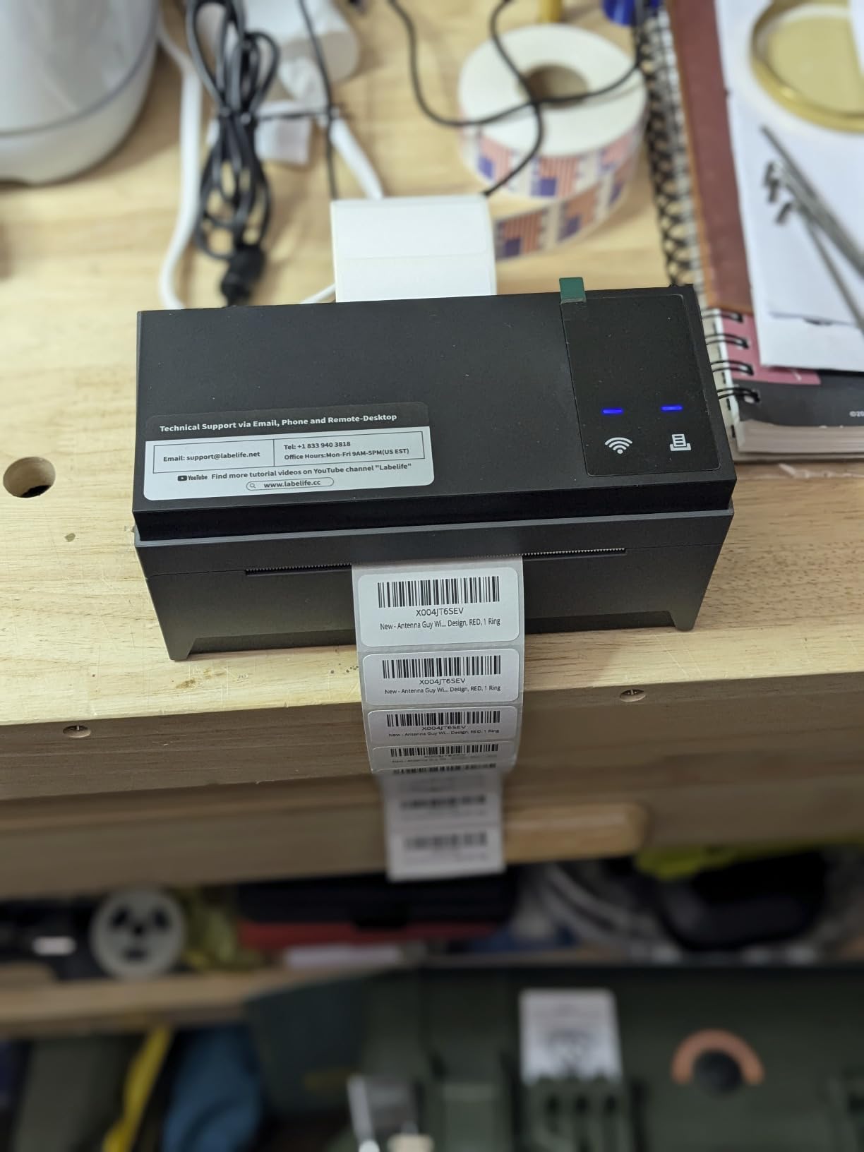 Omezizy WiFi Shipping Label Printer 4x6 - Wireless Thermal Label Printer for Small Business, WiFi Thermal Printer for Shipping Packages, WiFi Desktop Label Printers, Compatible with Ebay, USPS, Amazon - Customer Photo 1
