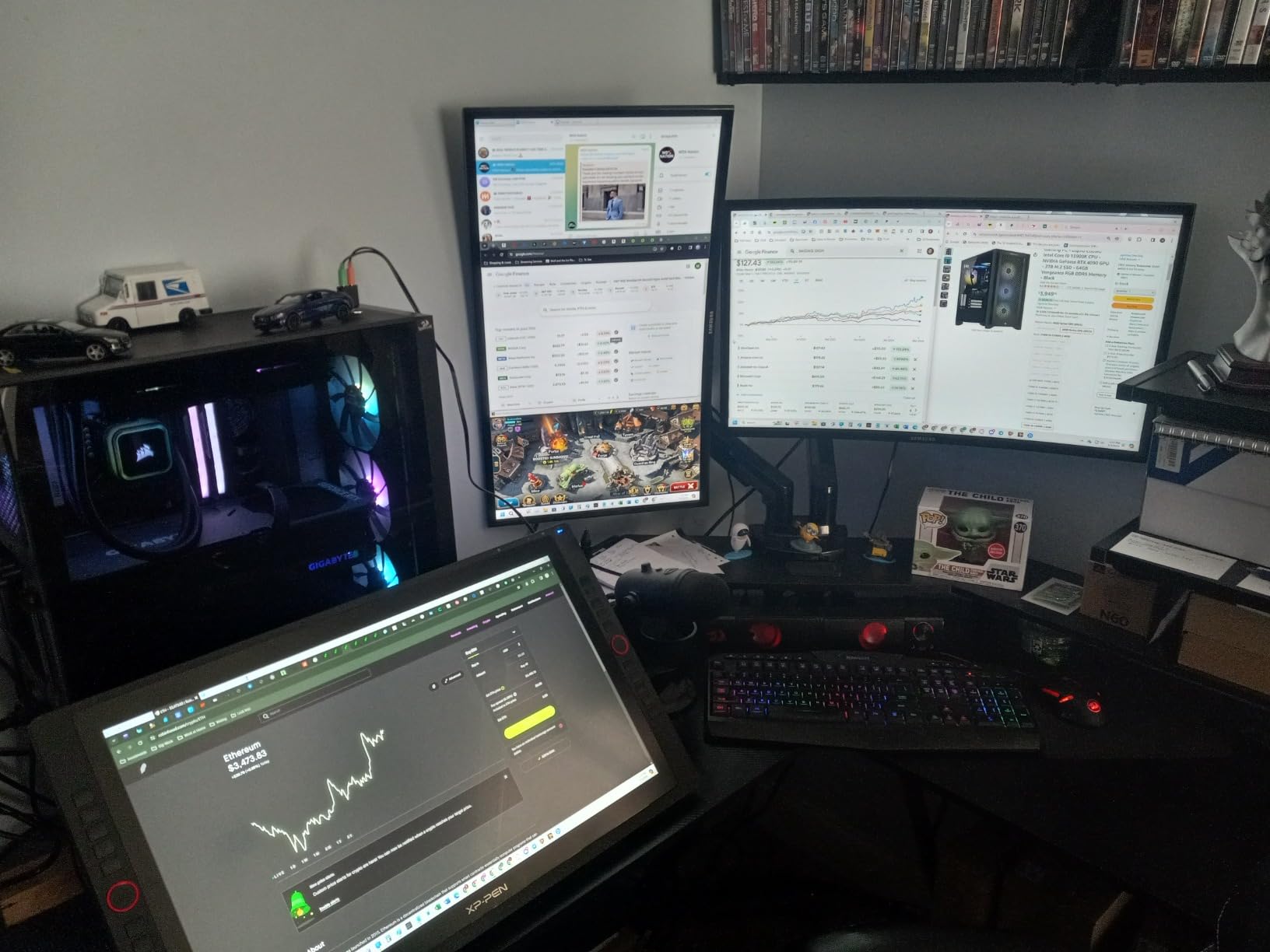 Corsair Vengeance a7400 Series Gaming PC – Liquid Cooled AMD Ryzen 7 9700X CPU – NVIDIA GeForce RTX 4070 Super GPU – 32GB Vengeance RGB DDR5 Memory – 1TB M.2 SSD – Black - Customer Photo 4