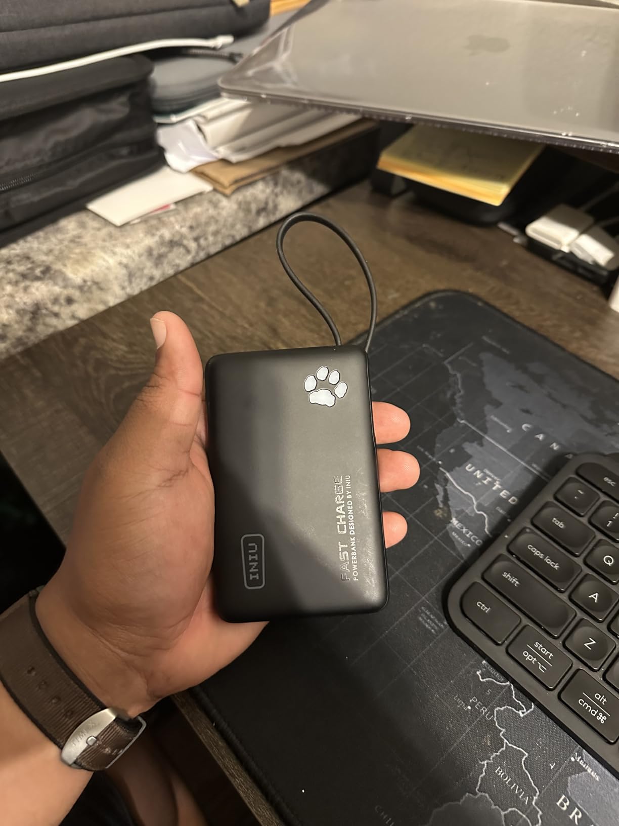 INIU 45W Power Bank, Fast Charging Portable Charger with Built-in USB C Cable, 10000mAh Small Type C Powerbank, Battery Pack for iPhone 17 16 15 14, iPad, Samsung S25 S24 etc Travel Camping Essentials Customer Review INIU 45W Power Bank, Fast Charging Portable Charger with Built-in USB C Cable, 10000mAh Small Type C Powerbank, Battery Pack for iPhone 17 16 15 14, iPad, Samsung S25 S24 etc Travel Camping Essentials - Customer Photo 1