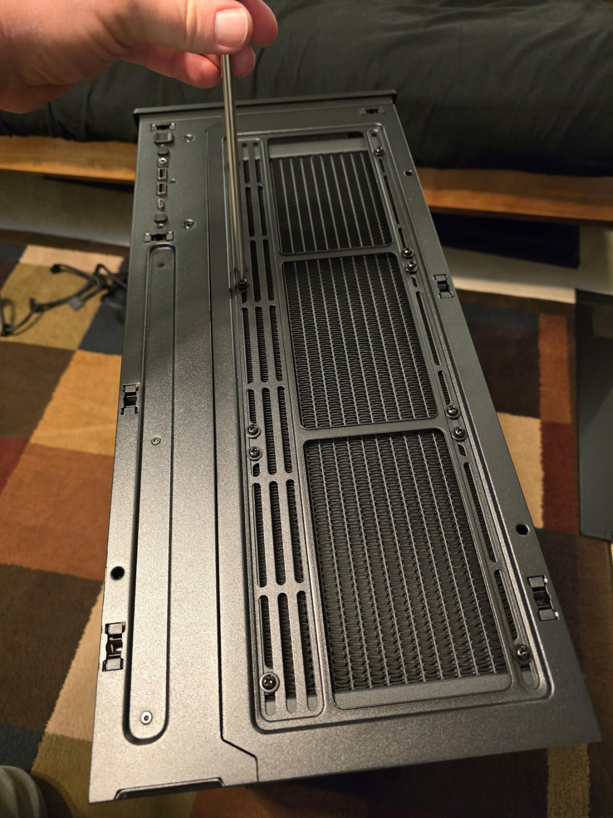 Antec Flux Pro, 6 x PWM Fans Included, High-Airflow Front Panel with Walnut Wood, iShift PSU 90° Mount, USB3.0 x 2, Type-C, 420mm Radiator Support, Temp. Display, Full-Tower E-ATX PC Case Customer Review Antec Flux Pro, 6 x PWM Fans Included, High-Airflow Front Panel with Walnut Wood, iShift PSU 90° Mount, USB3.0 x 2, Type-C, 420mm Radiator Support, Temp. Display, Full-Tower E-ATX PC Case - Customer Photo 1