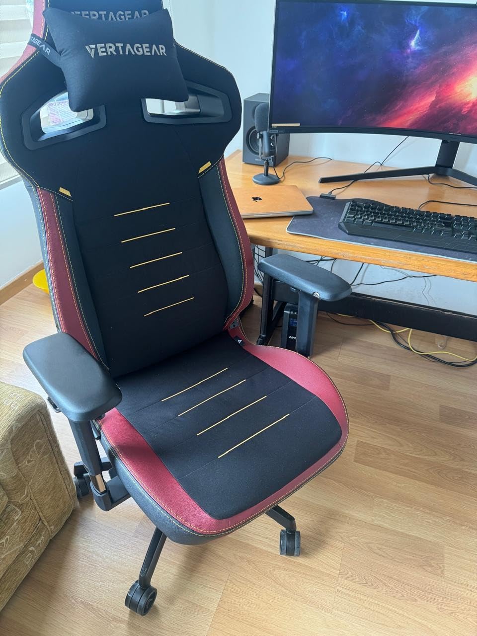 VERTAGEAR PL4800 Ergonomic Big & Tall Gaming Chair Featuring ContourMax Lumbar & VertaAir Seat Systems - RGB LED Kits Upgradeable - Carbon Black - Customer Photo 2