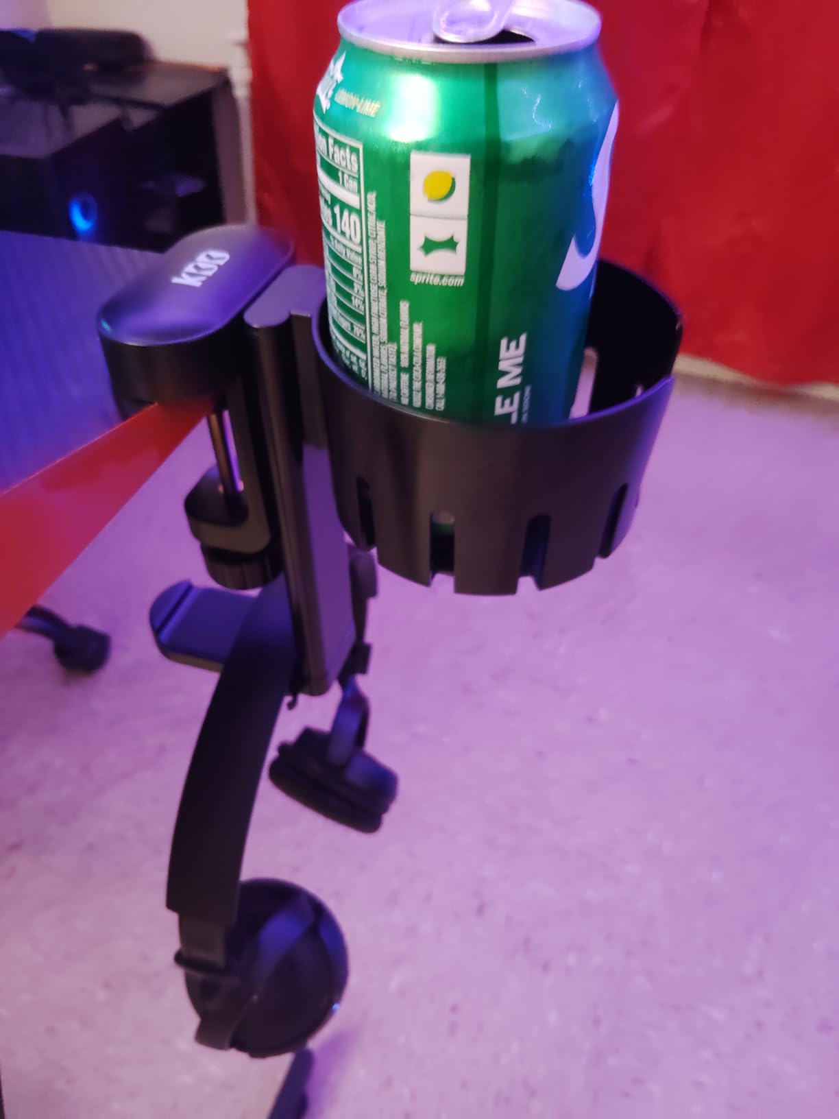 KDD 2 in 1 Headphone Hanger with Desk Cup Holder - Under Desk Clamp Rotatable Headset Holder - Suitable for Coffee Mups, Water Cups, Headphone(Black) Customer Review KDD 2 in 1 Headphone Hanger with Desk Cup Holder - Under Desk Clamp Rotatable Headset Holder - Suitable for Coffee Mups, Water Cups, Headphone(Black) - Customer Photo 1