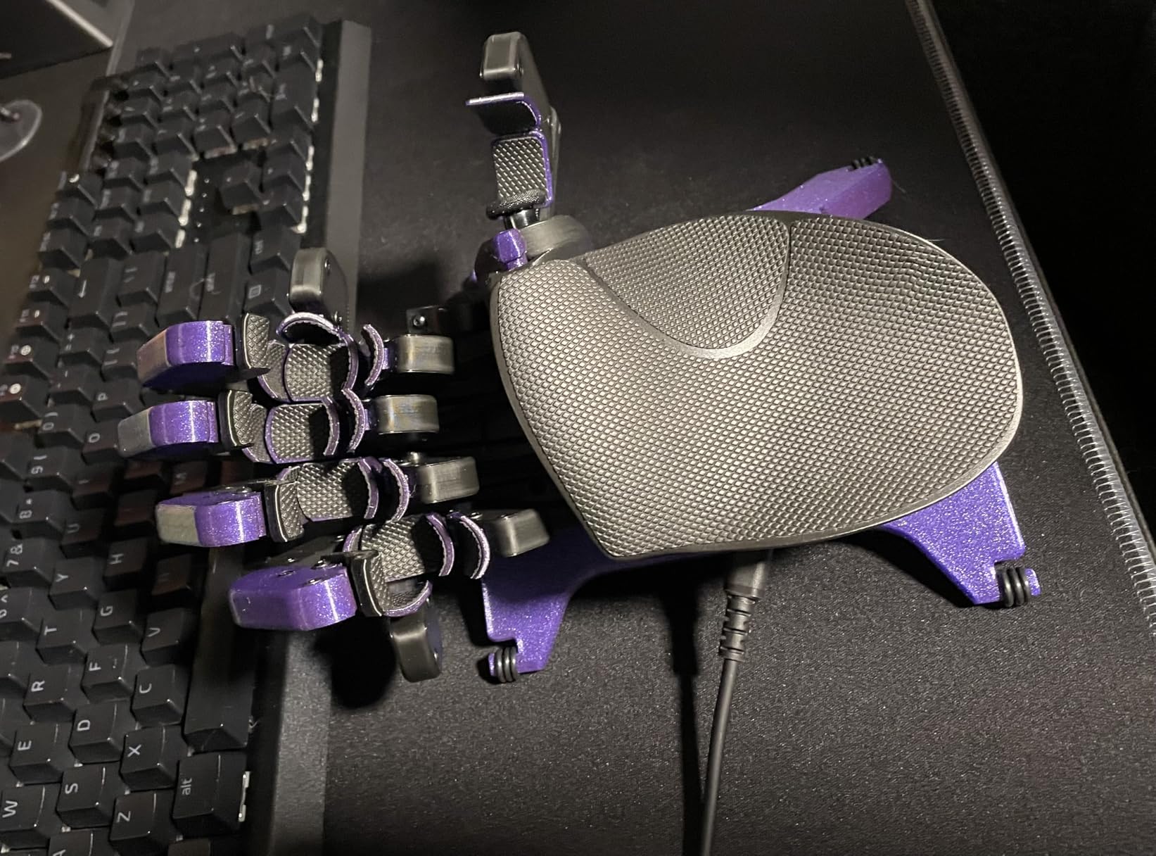 AZERON Gaming Keypad, Programmable One Handed Gaming Keyboard, with Hall Effect Analog Thumbstick and 30 Programmable Keys, 3D Printed Customized Keypad, for Righties (Red, Cyborg ll) - Customer Photo 1