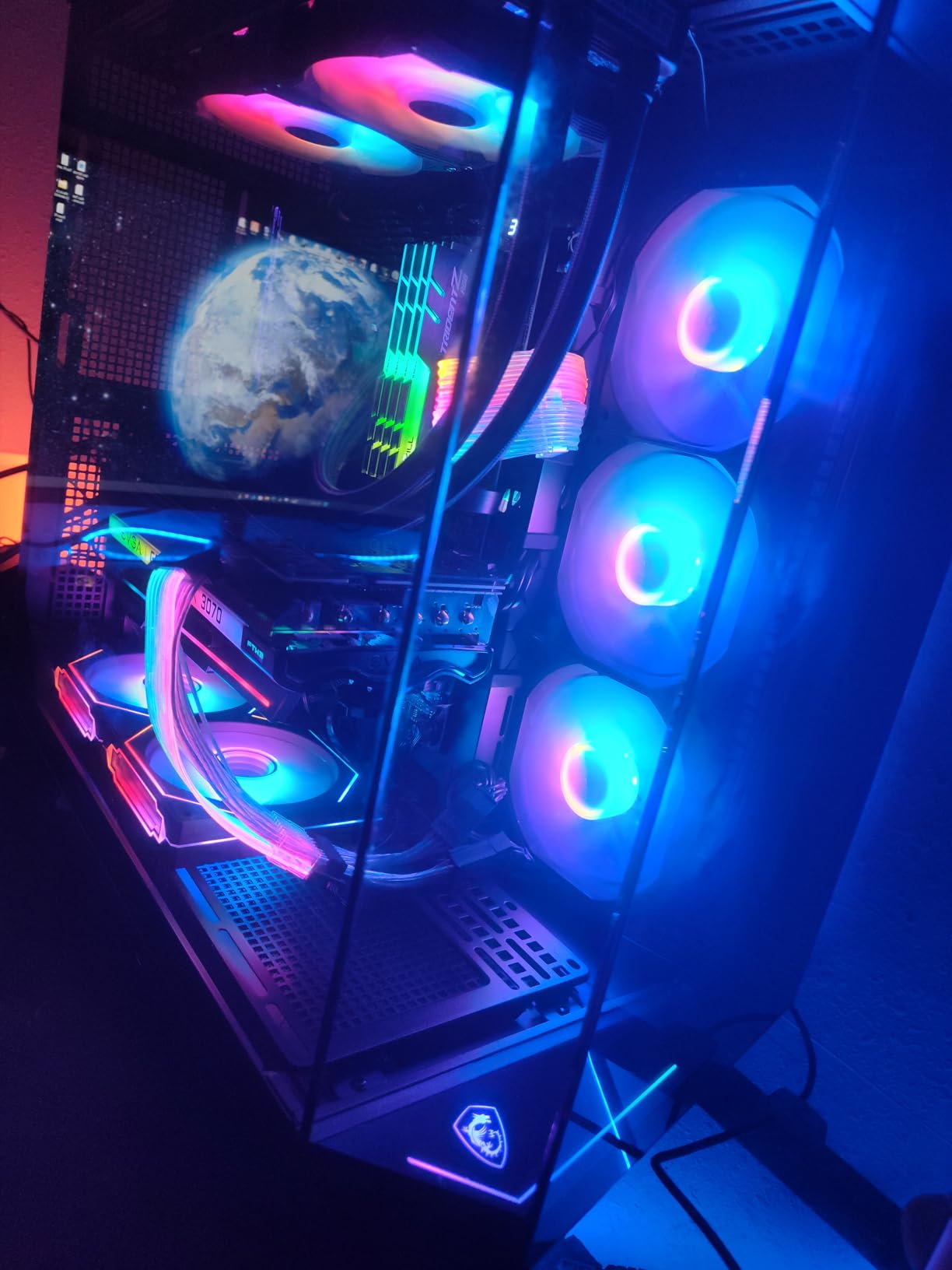 MSI MAG PANO 100R PZ - Premium Mid-Tower Gaming PC Case - Tempered Glass Side Panel - 4X ARGB 120mm Fans - Liquid Cooling Support up to 360mm Radiator - Black Color Case Customer Review MSI MAG PANO 100R PZ - Premium Mid-Tower Gaming PC Case - Tempered Glass Side Panel - 4X ARGB 120mm Fans - Liquid Cooling Support up to 360mm Radiator - Black Color Case - Customer Photo 1