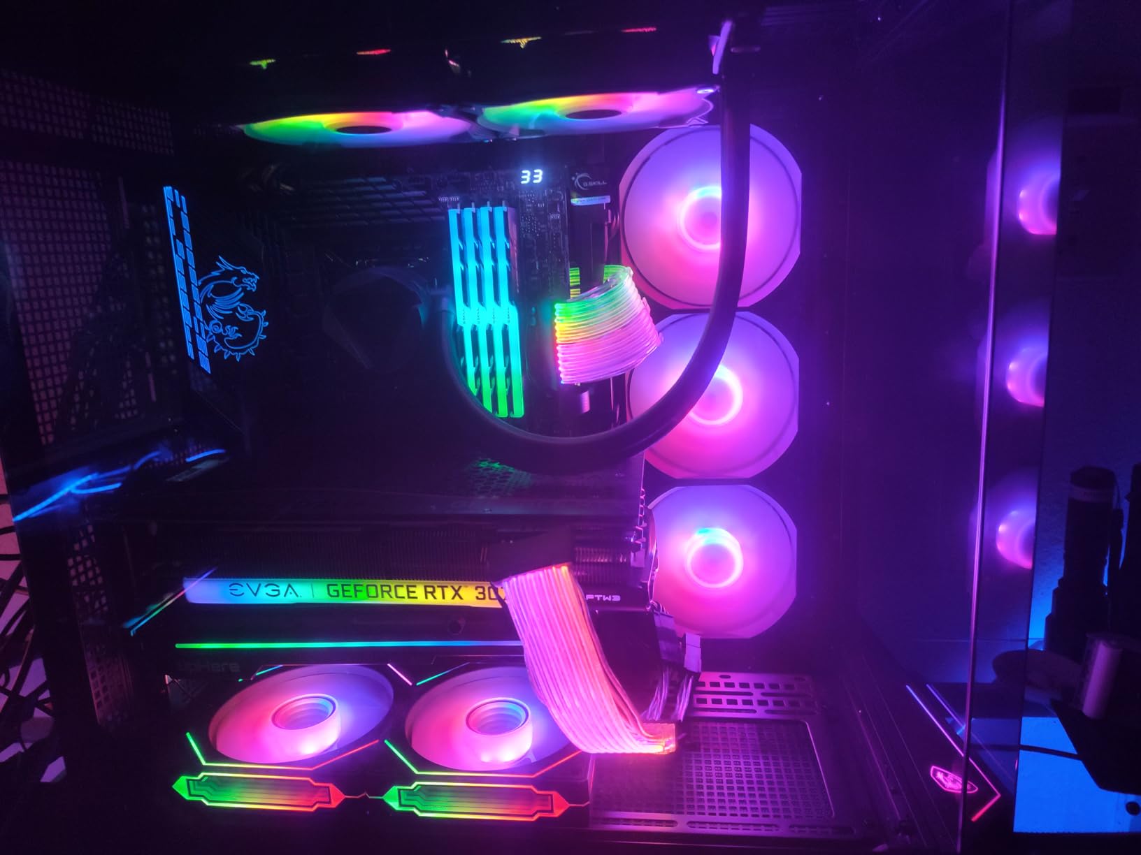 MSI MAG PANO 100R PZ - Premium Mid-Tower Gaming PC Case - Tempered Glass Side Panel - 4X ARGB 120mm Fans - Liquid Cooling Support up to 360mm Radiator - Black Color Case Customer Review MSI MAG PANO 100R PZ - Premium Mid-Tower Gaming PC Case - Tempered Glass Side Panel - 4X ARGB 120mm Fans - Liquid Cooling Support up to 360mm Radiator - Black Color Case - Customer Photo 2