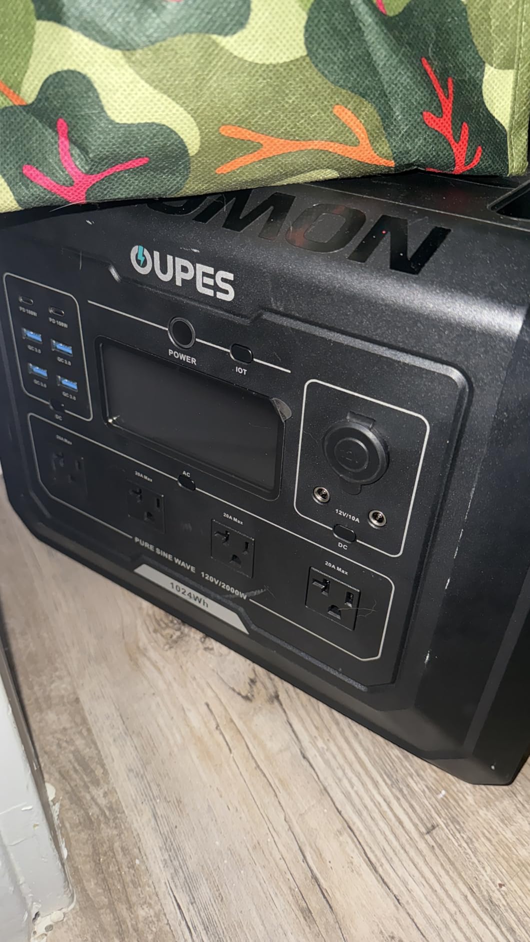 OUPES Mega 1 Portable Power Station, 1024Wh LiFePO4 Battery w/ 4 2000W AC Outlets, Expandable to 5kWh, UPS, Solar Generator for Home Backup Power, Camping & Road Trips (Solar Panel Optional) - Customer Photo 2