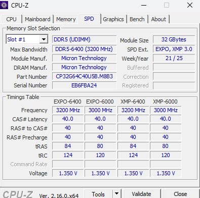 Crucial Pro DDR5 RAM 32GB Kit (2x16GB) 6400MHz CL38, Overclocking Desktop Gaming Memory, Intel XMP 3.0 & AMD Expo Compatible – Black CP2K16G64C38U5B - Customer Photo 3