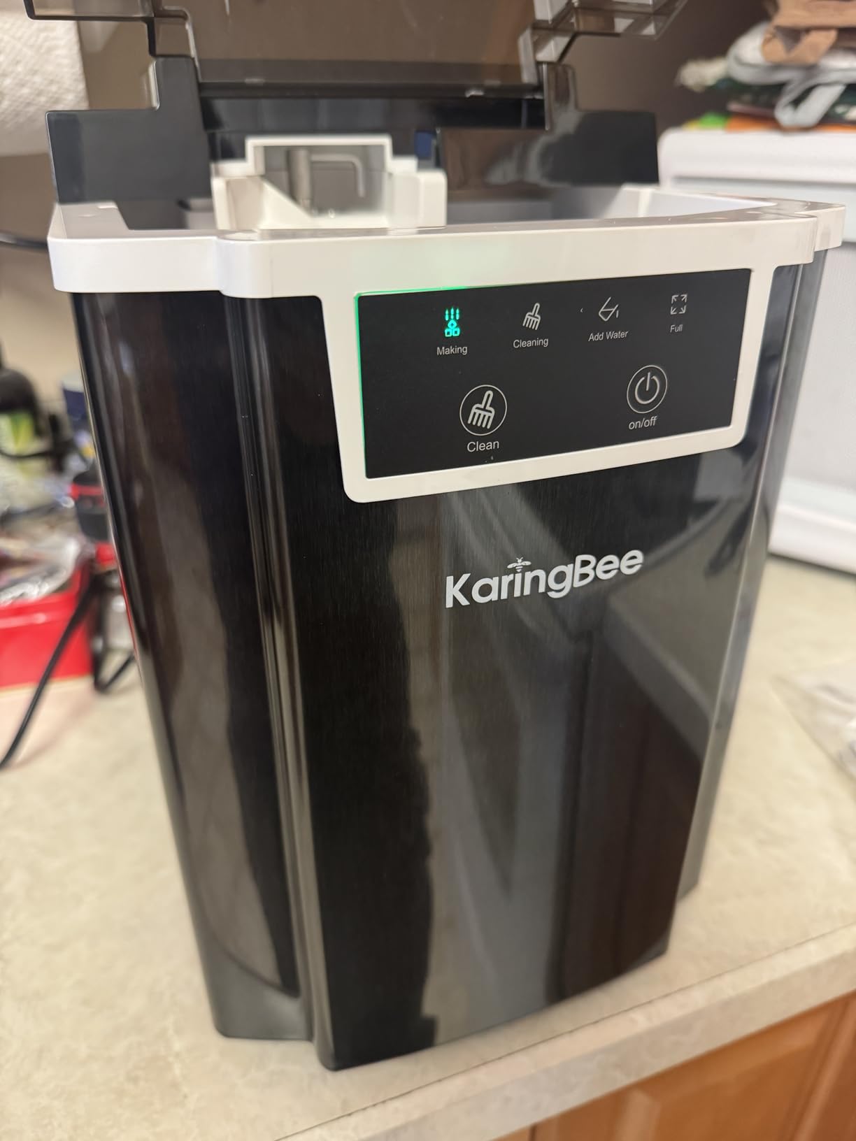 Countertop Nugget Ice Maker - 45 lbs/Day, Rapid 5-Min Soft Chewable Pellet Ice Production - Self-Cleaning Sonic & Pebble Ice Machine for Home, Kitchen, Office - Stainless Steel Customer Review Countertop Nugget Ice Maker - 45 lbs/Day, Rapid 5-Min Soft Chewable Pellet Ice Production - Self-Cleaning Sonic & Pebble Ice Machine for Home, Kitchen, Office - Stainless Steel - Customer Photo 2