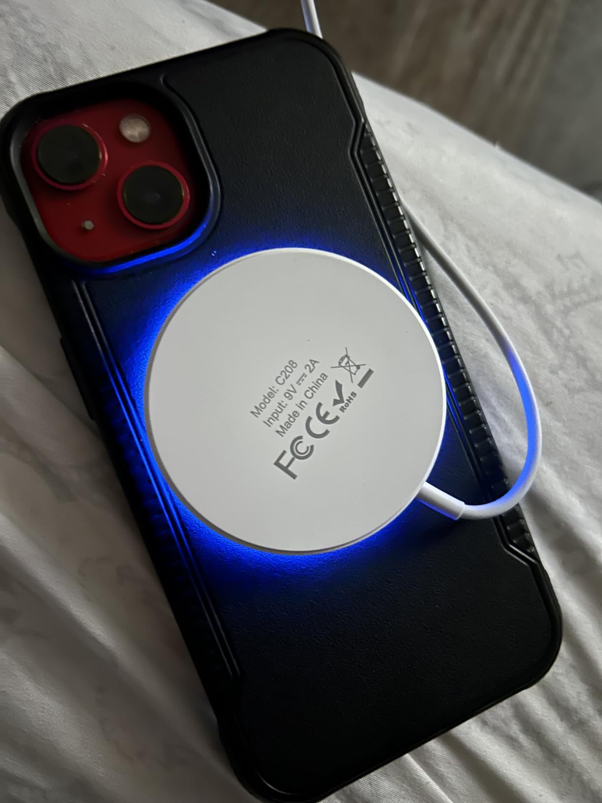 Magnetic Wireless Charger 15W Mag Safe Charger-Fast Charging Pad Compatible with iPhone17/16/15/14/13/12 Series & Airpods 2 3 Pro-LED Mag-Safe Pad with Dual Charging Ports Original Replacement(White) Customer Review Magnetic Wireless Charger 15W Mag Safe Charger-Fast Charging Pad Compatible with iPhone17/16/15/14/13/12 Series & Airpods 2 3 Pro-LED Mag-Safe Pad with Dual Charging Ports Original Replacement(White) - Customer Photo 3