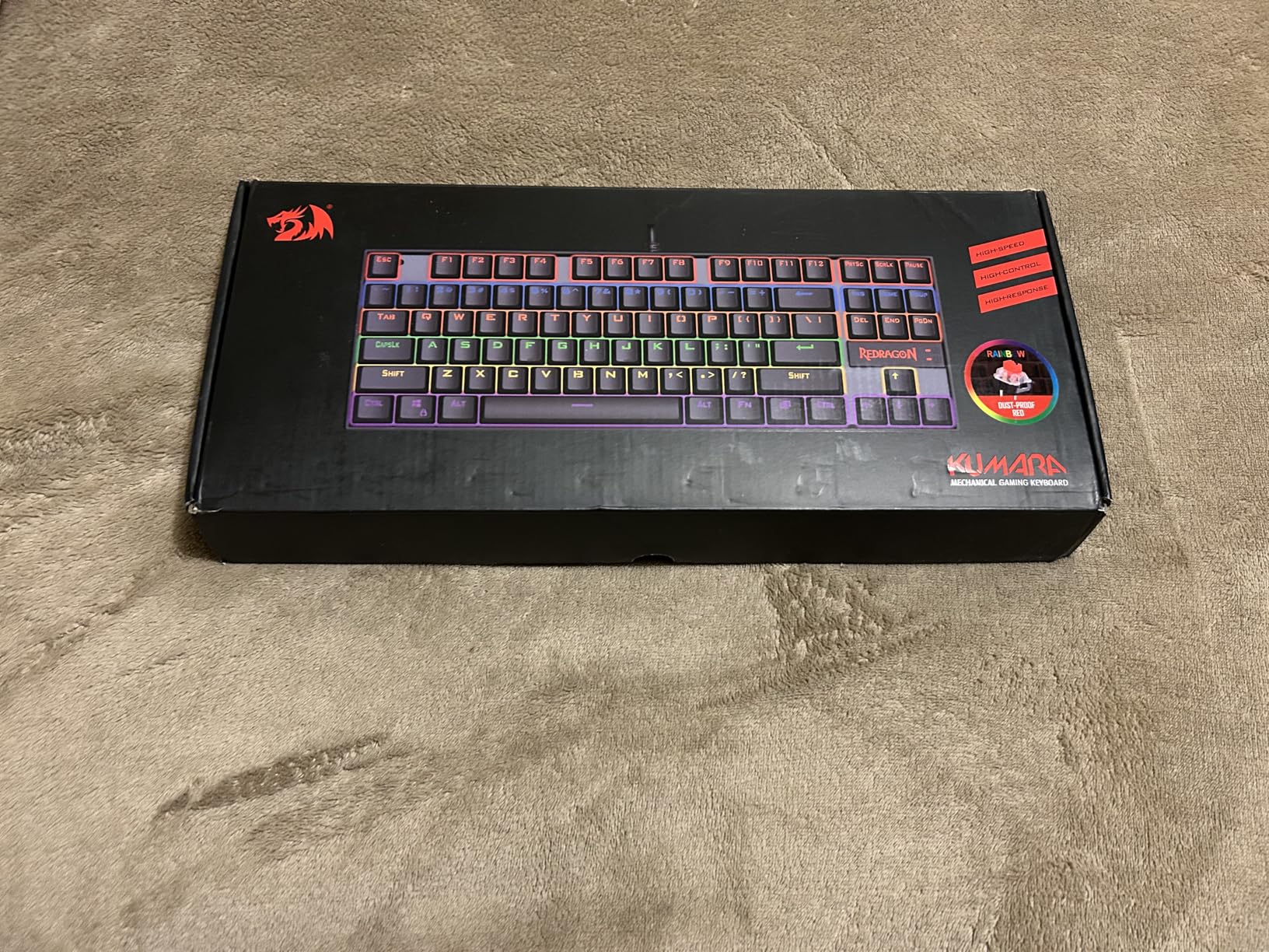 Redragon Wireless Gaming Keyboard, BT/2.4Ghz Tri-Mode Mechanical Keyboard with Aluminum Pannel, Hot-Swap Red Switch, Programmable 87 Keys TKL, LED Rainbow Backlit - K552-KRS - Customer Photo 4