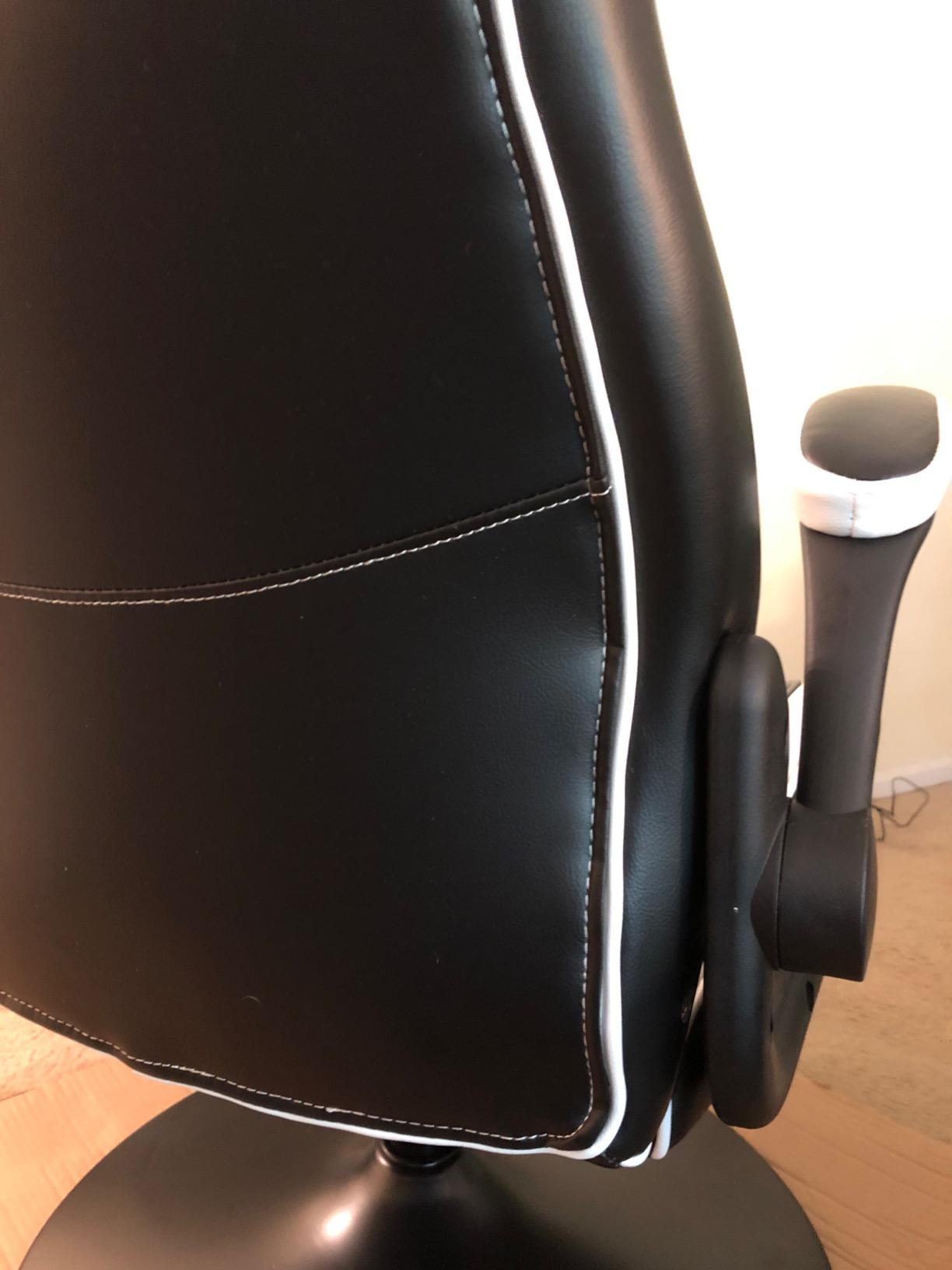 RESPAWN 800 Swivel Rocker Gaming Chair - Ergonomic Floor Gaming Seat with Lumbar Support, Flip Up Armrest, High Back, Pedestal Base, Comfortable No Wheels Console Video Game Rocker Chair - Gray Fabric - Customer Photo 2