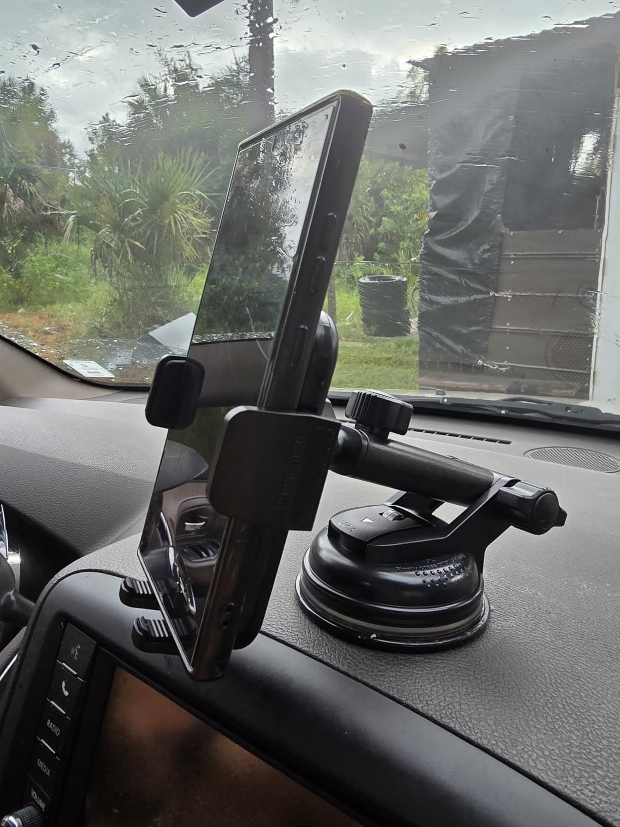 3-in-1 Car Phone Holder [122+LBS Strongest Suction & Stable Clamp Arm] 360° Adjustable Mount, Cell Phone Holders for Your All Car Models for Dashboard Vent, All Smartphones, Black - Customer Photo 1