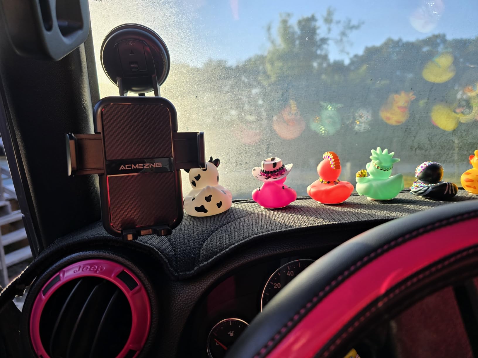 3-in-1 Car Phone Holder [122+LBS Strongest Suction & Stable Clamp Arm] 360° Adjustable Mount, Cell Phone Holders for Your All Car Models for Dashboard Vent, All Smartphones, Black - Customer Photo 2