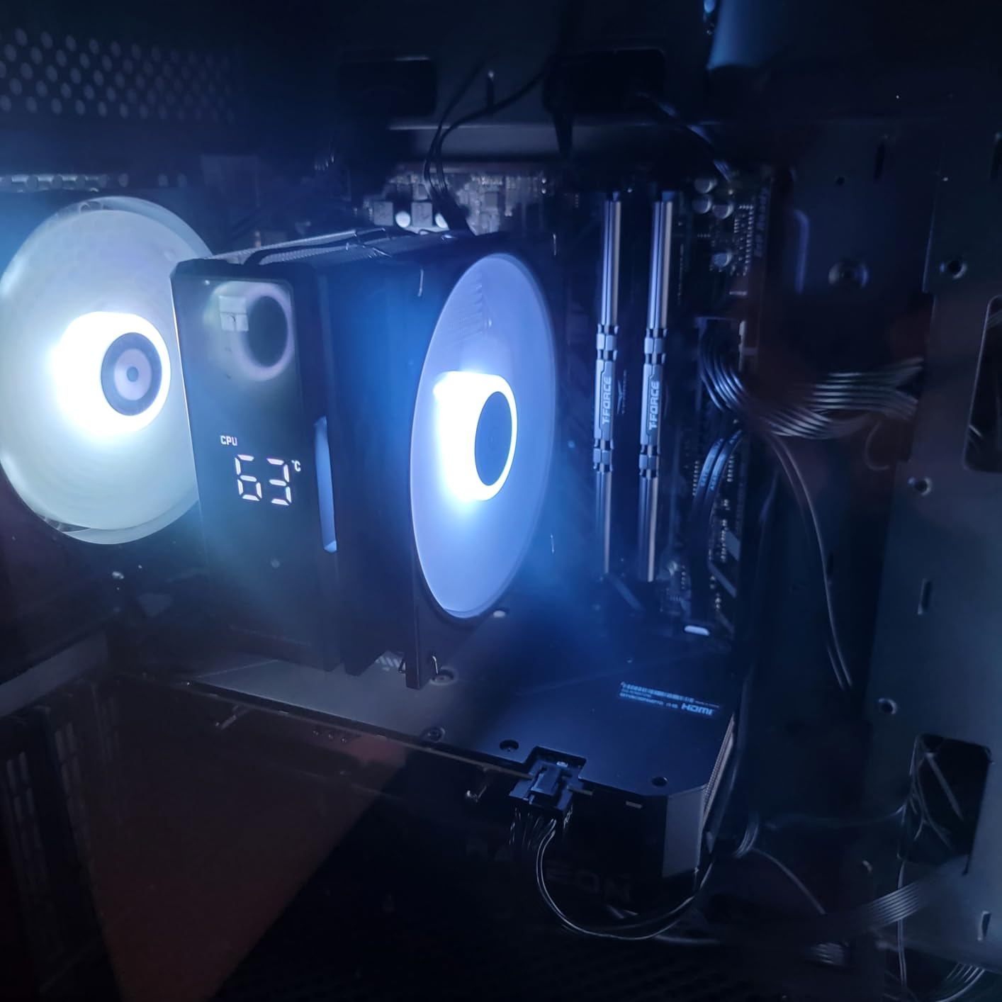 Thermalright Assassin X 120R Digital ARGB Black CPU Cooler, Digital Screen Top Cover, TL-P12-S PWM Quiet Fan CPU Air Cooler, Computer Heatsink Cooling, Support AM4/AM5,Intel LGA1851/1700/115X/1200 - Customer Photo 2