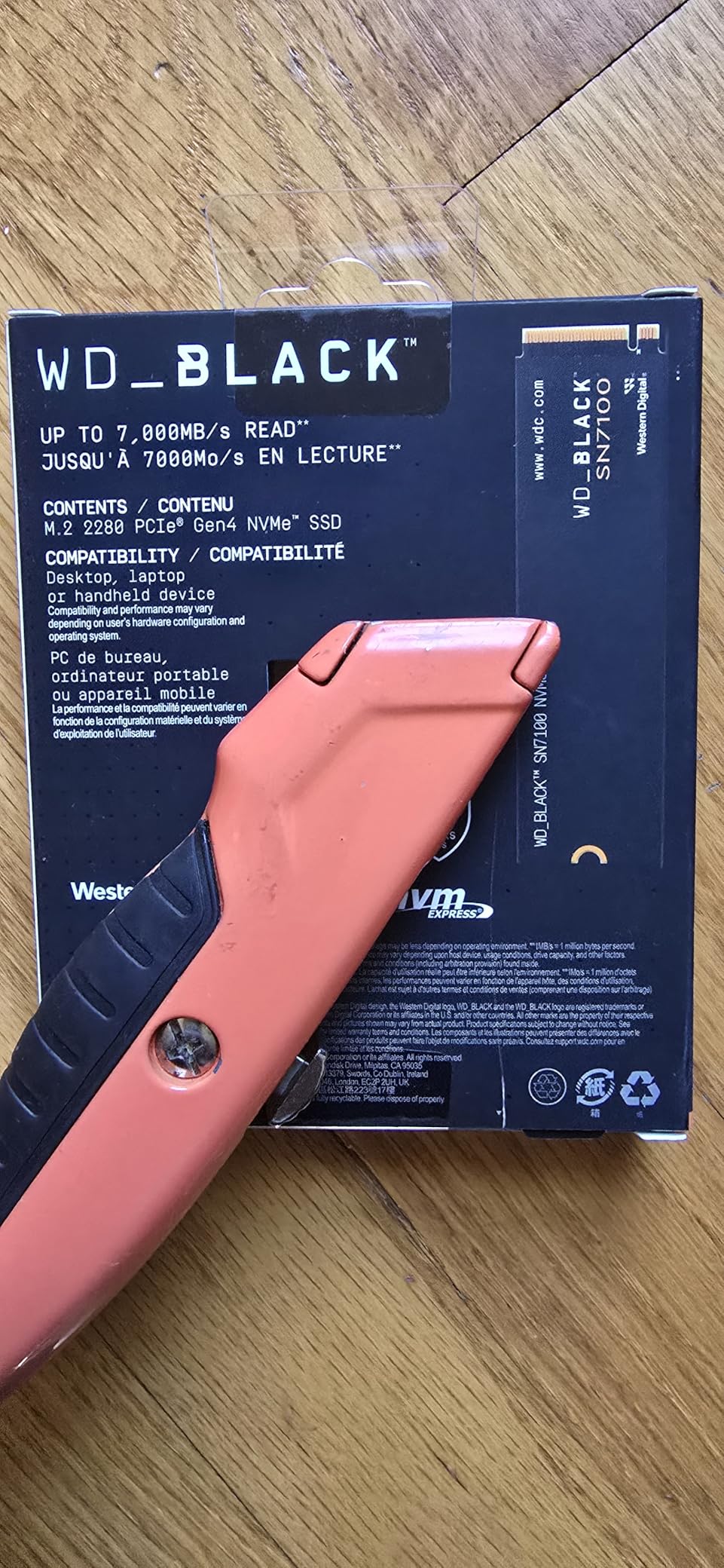 WD_BLACK 1TB SN7100 NVMe Internal Gaming SSD Solid State Drive - Gen4 PCIe, M.2 2280, Up to 7,250 MB/s - WDS100T4X0E [New Version] - Customer Photo 2