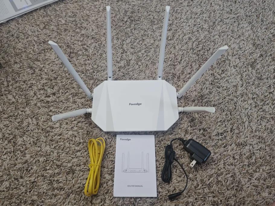 Foredge AX3000 WiFi 6 Router – Dual Band Wireless Internet Router, Gigabit Home Router, High Speed Easy Mesh Wireless Router MUMIMO | QoS | DDNS | IGMP | IPV6 | WPA3 | Guest WiFi for Large Home,Gaming - Customer Photo 1