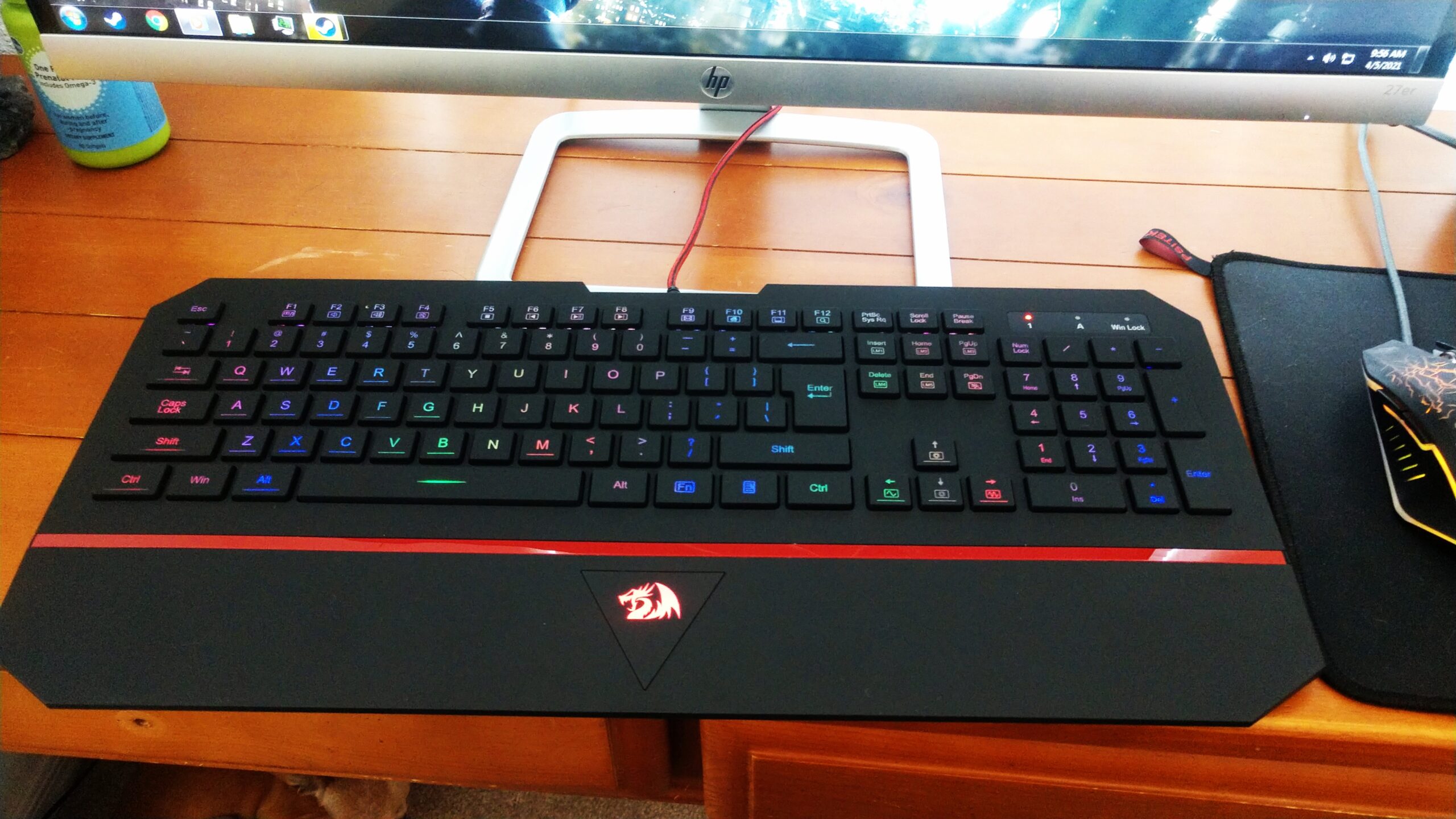Redragon K517 Pro Wireless Gaming Keyboard, RGB Backlit, Tri-Mode BT/2.4GHz/USB-C, Mechanical Feel 94 Keys Computer Keyboard with 4 Macro Keys, Number Pad, 4000mAh Battery for Win/MAC Customer Review Redragon K517 Pro Wireless Gaming Keyboard, RGB Backlit, Tri-Mode BT/2.4GHz/USB-C, Mechanical Feel 94 Keys Computer Keyboard with 4 Macro Keys, Number Pad, 4000mAh Battery for Win/MAC - Customer Photo 2