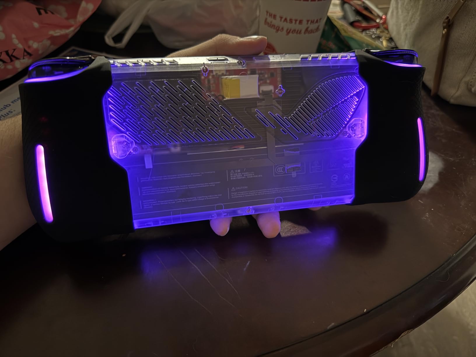 JSAUX RGB Transparent Back Plate Compatible with ROG Ally X, ROG Ally X Case Accessories with Silicone Grip and Cooling Module, DIY Replacement Shell - Customer Photo 4