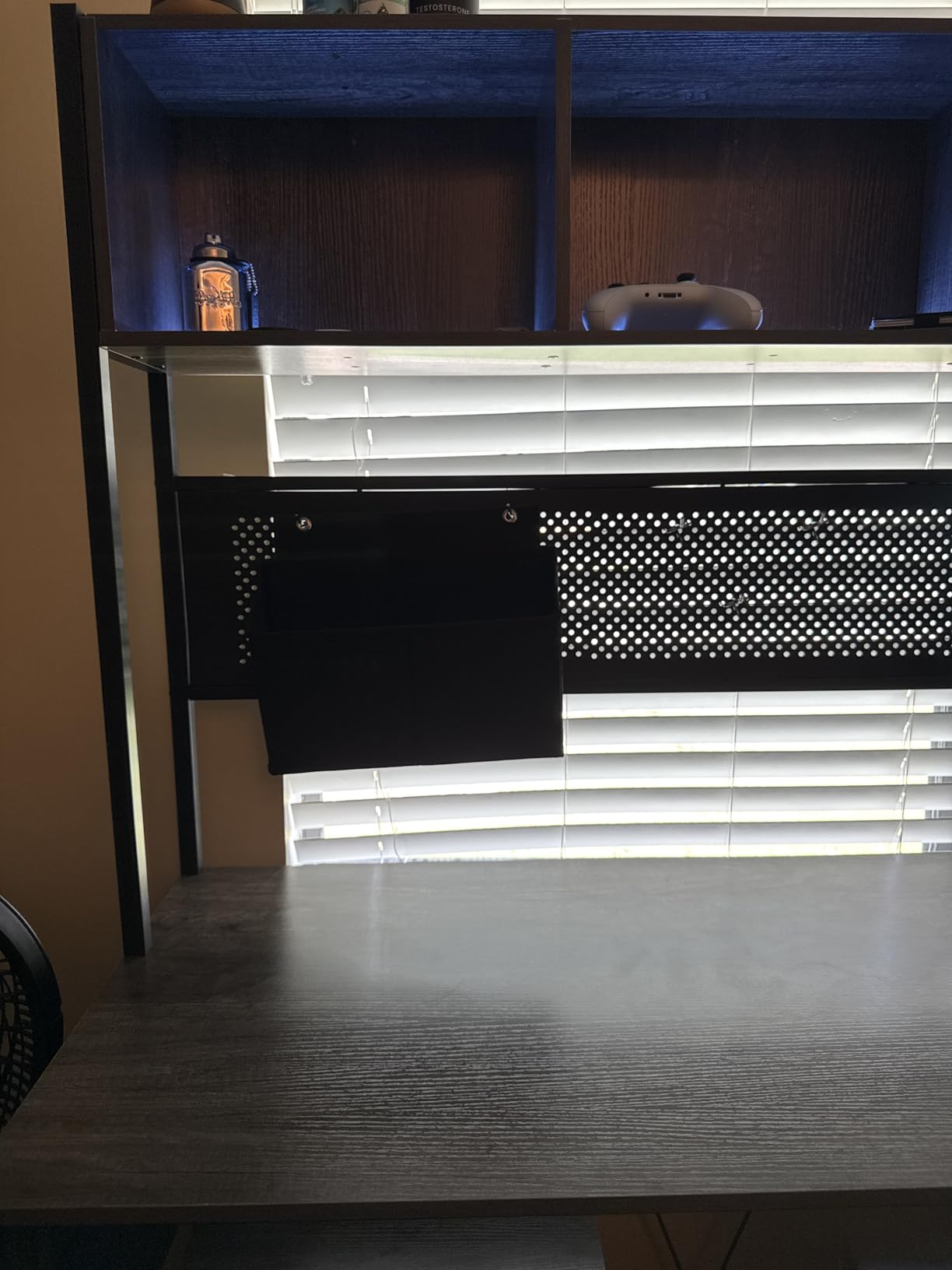 Dowinx L Shaped Desk with Pegboard and Drawers, Reversible 67 Dowinx L Shaped Desk with Pegboard and Drawers, Reversible 67